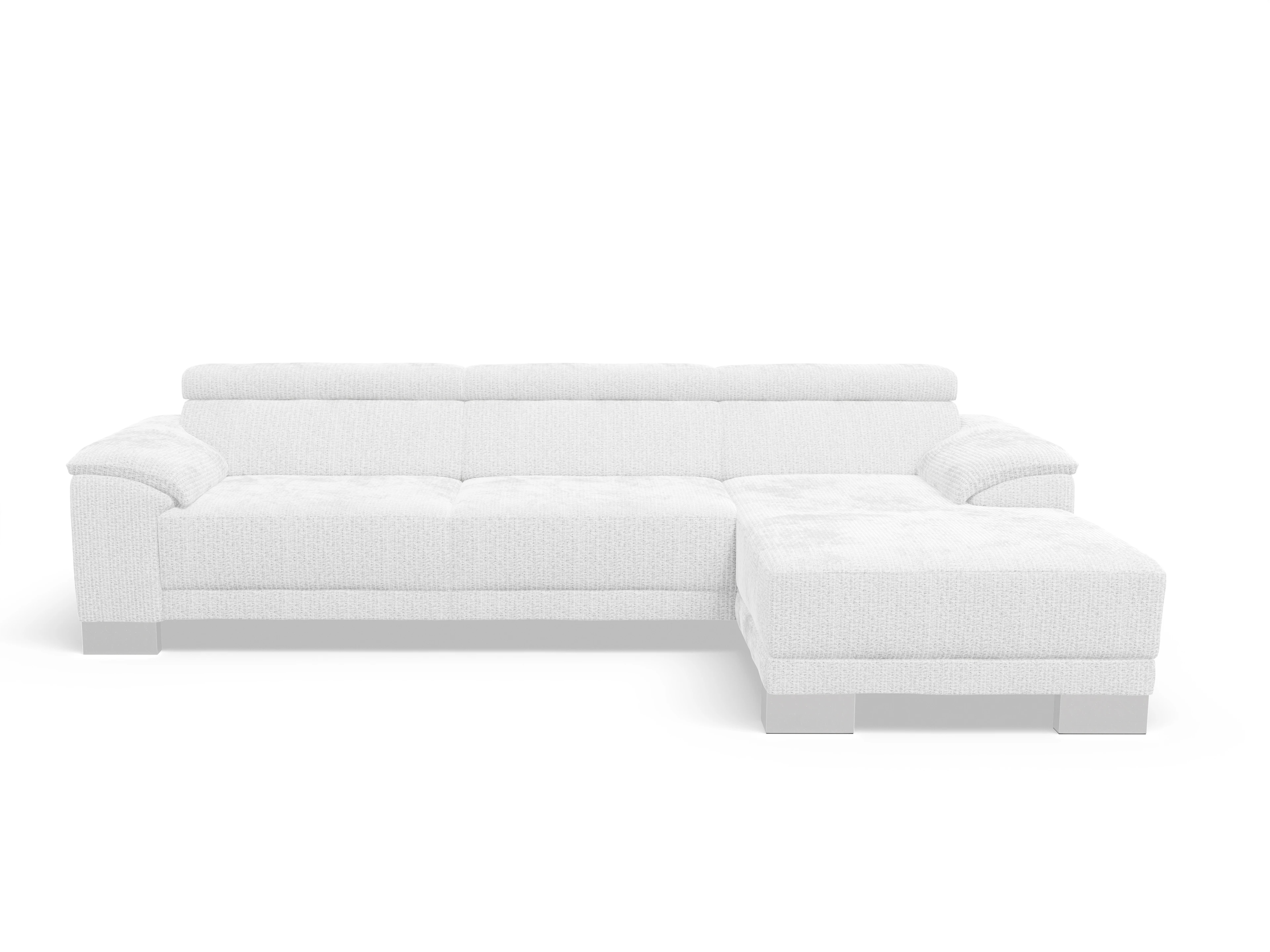 Antonio Ecksofa LO Large R Ansicht des Produktes Antonio Ecksofa rechts Abschluss offen in Stoff Weiss