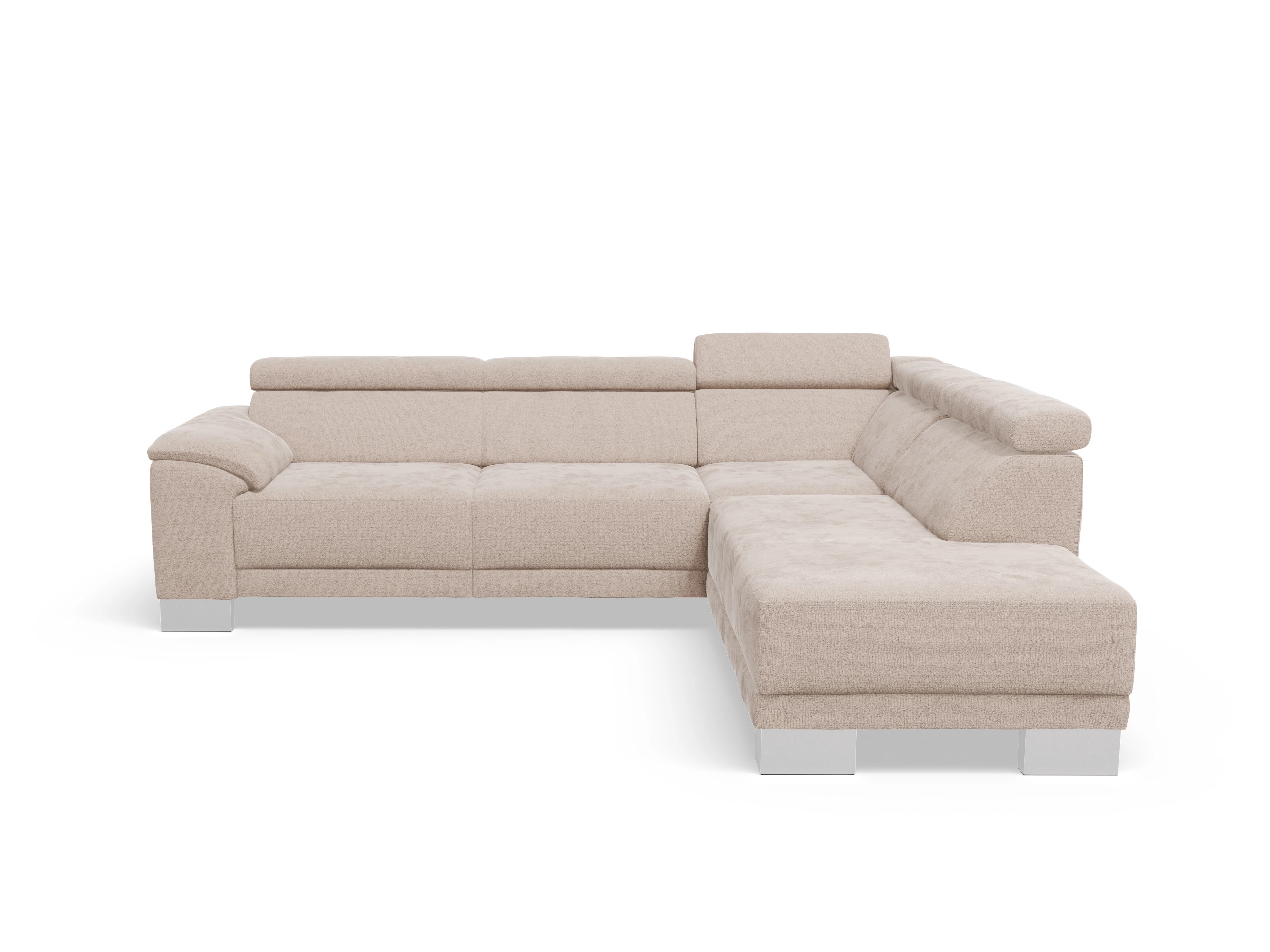 Ansicht des Produktes Antonio Ecksofa rechts Abschluss offen in Stoff Beige
