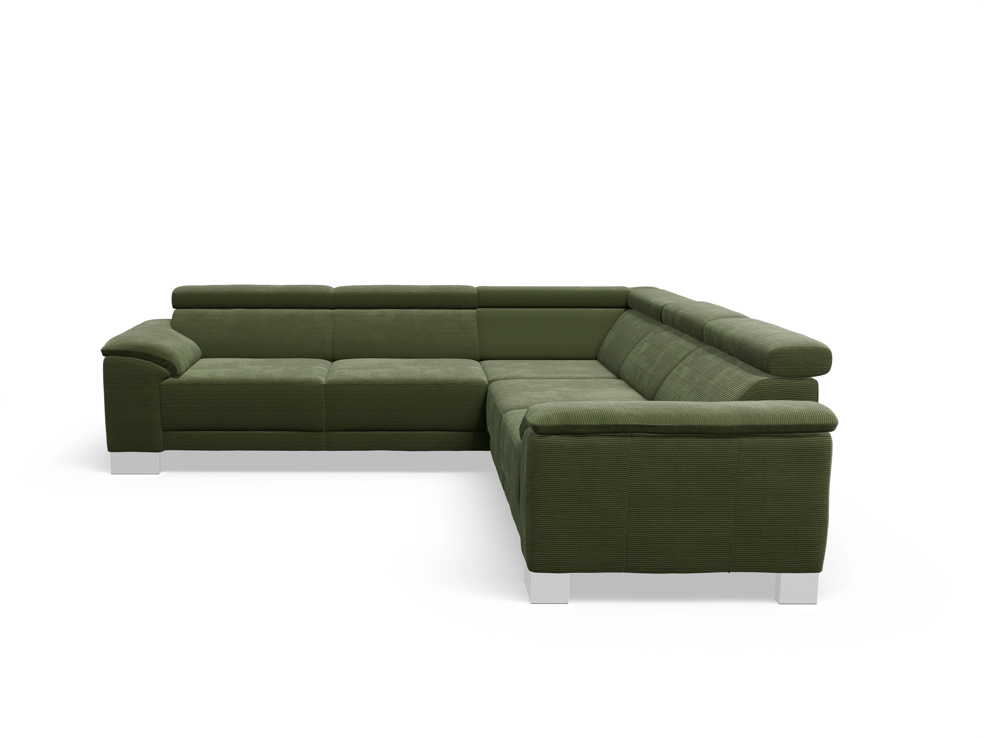 Ansicht des Produktes Antonio Ecksofa gleichschenklig in Stoff Grün