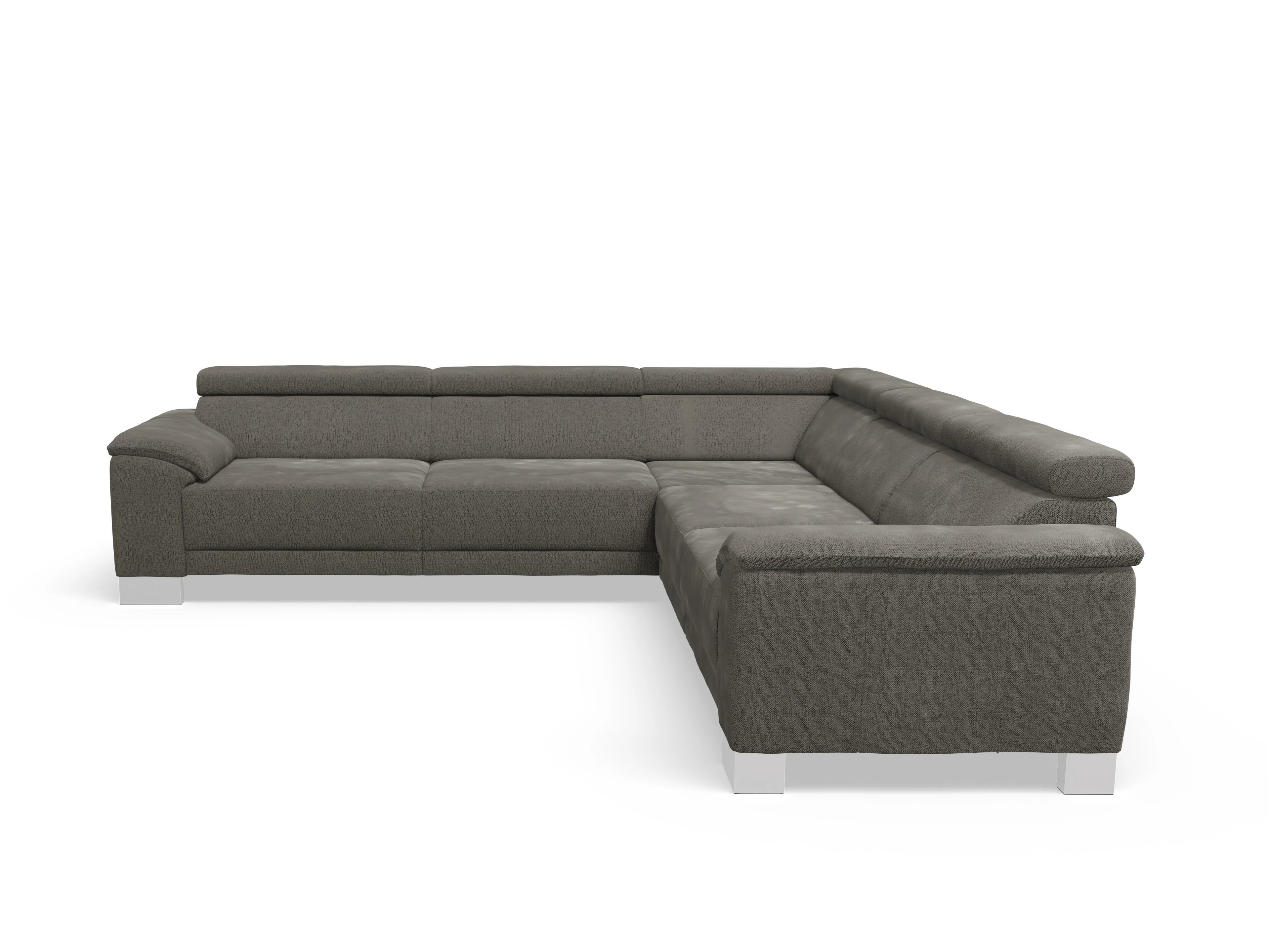 Ansicht des Produktes Antonio Ecksofa gleichschenklig in Stoff Braun