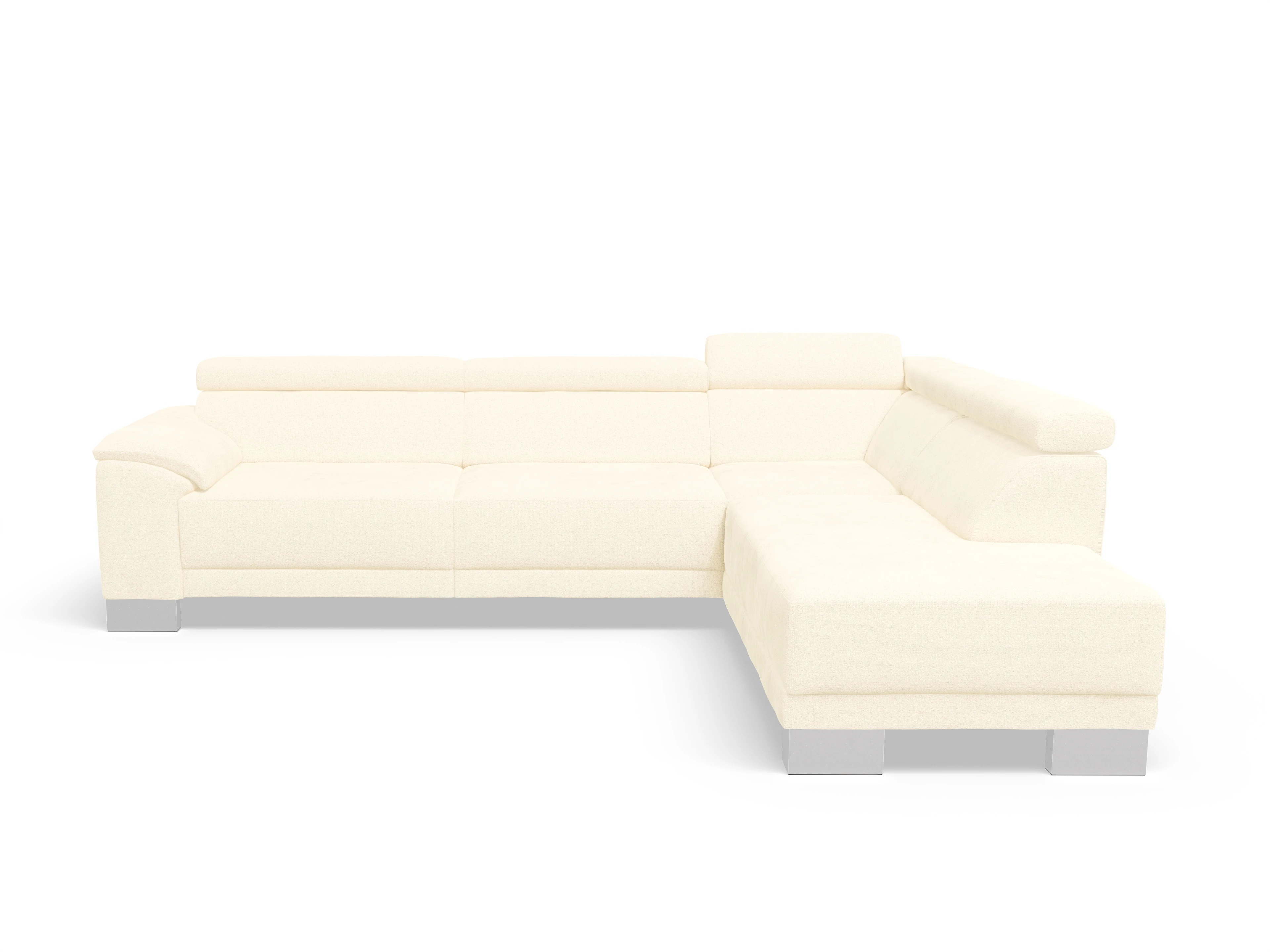 Antonio Ecksofa UM Large Plus R Ansicht des Produktes Antonio Ecksofa rechts Abschluss offen in Stoff Beige