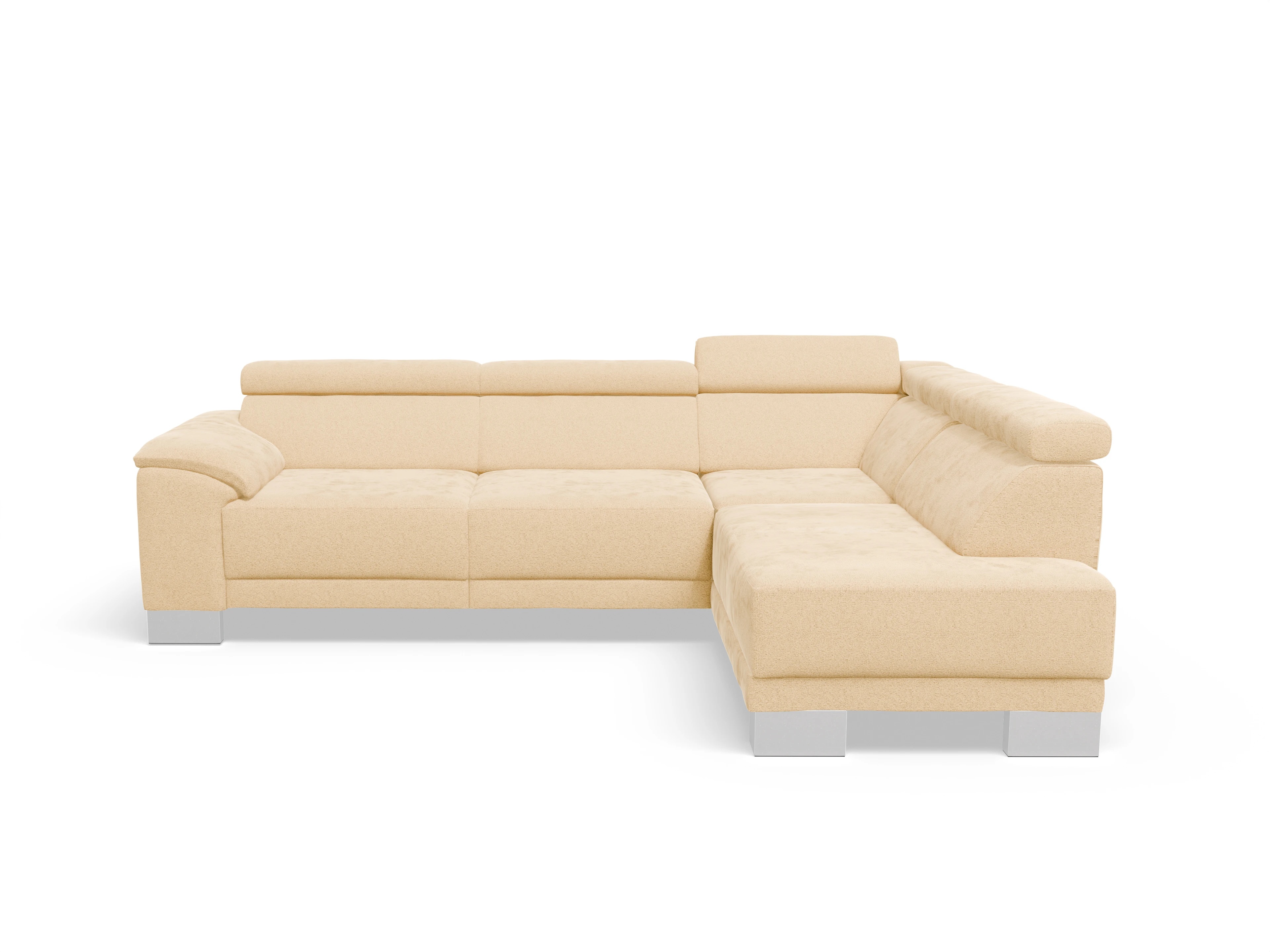 Ansicht des Produktes Antonio Ecksofa rechts Abschluss offen in Stoff Beige