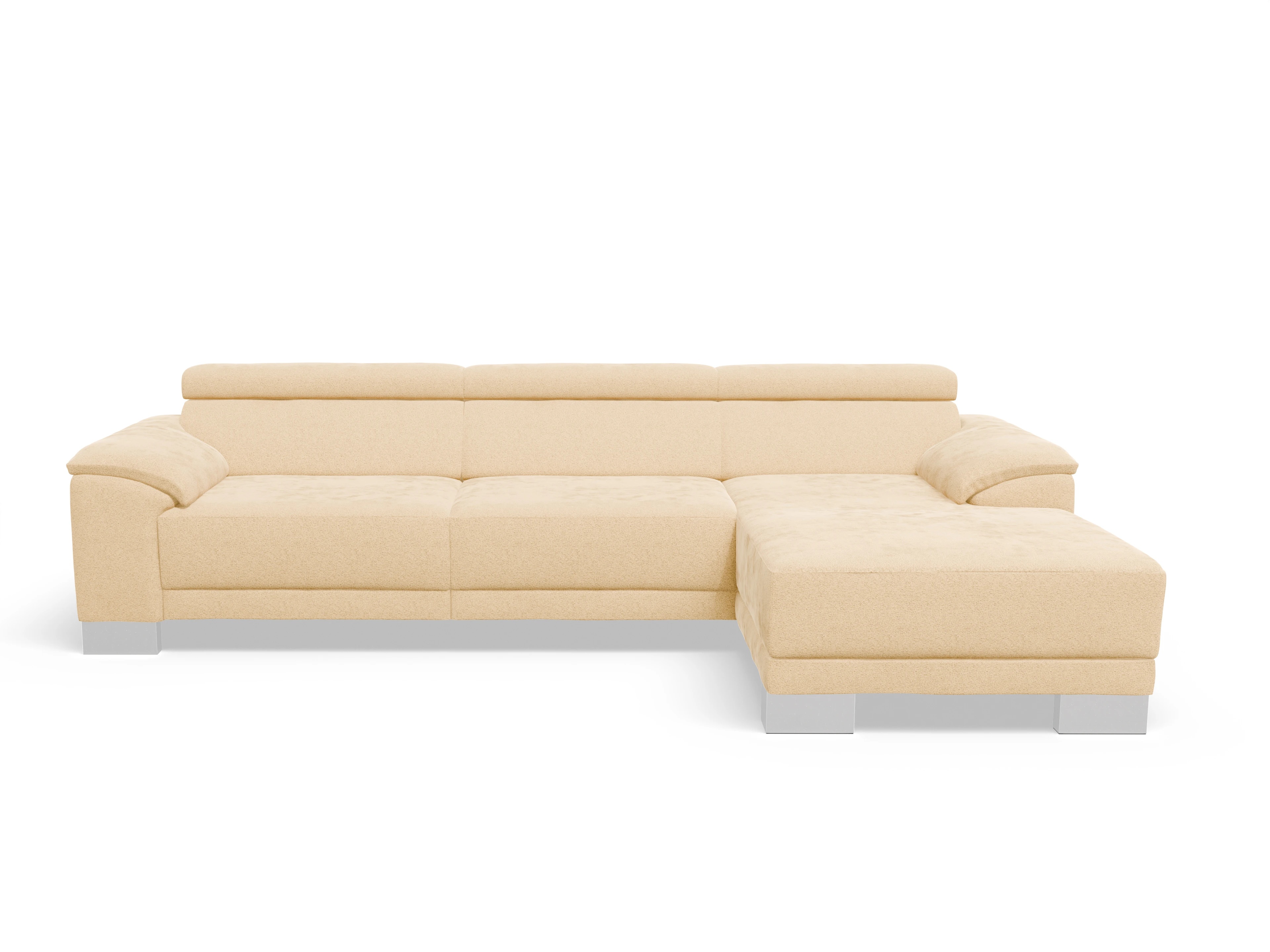 Ansicht des Produktes Antonio Ecksofa rechts Abschluss offen in Stoff Beige