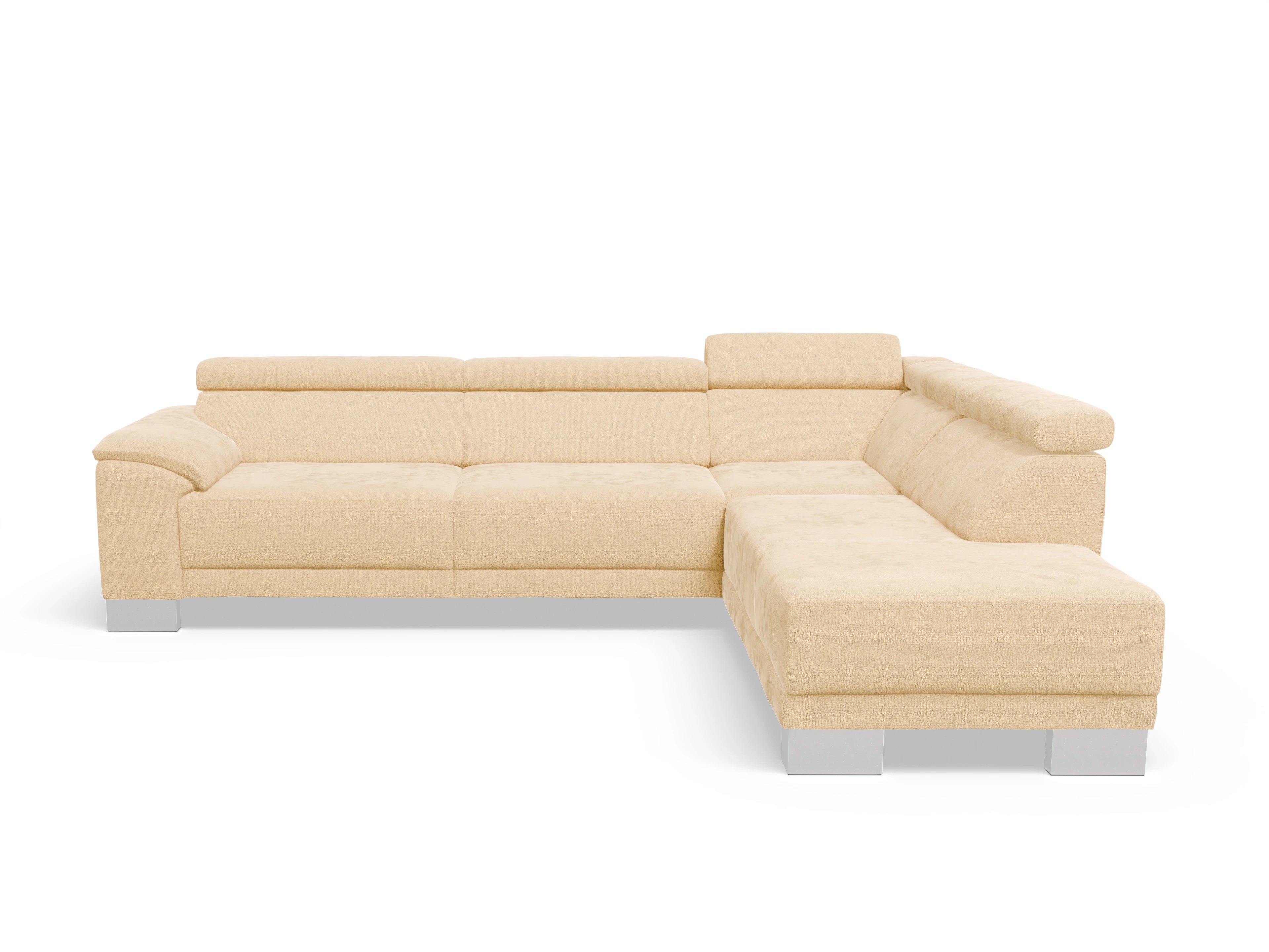 Ansicht des Produktes Antonio Ecksofa rechts Abschluss offen in Stoff Beige