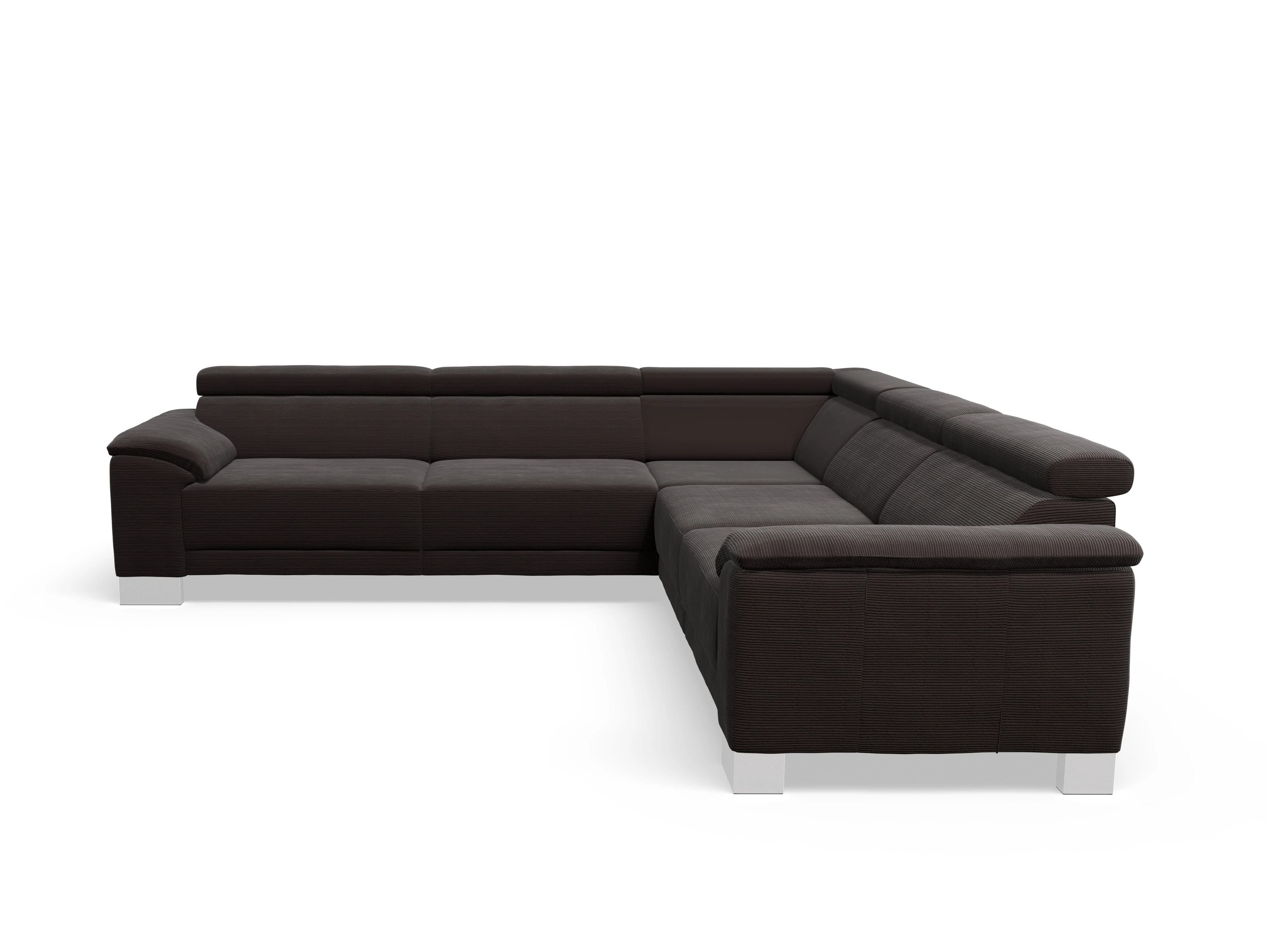 Ansicht des Produktes Antonio Ecksofa gleichschenklig in Stoff Braun
