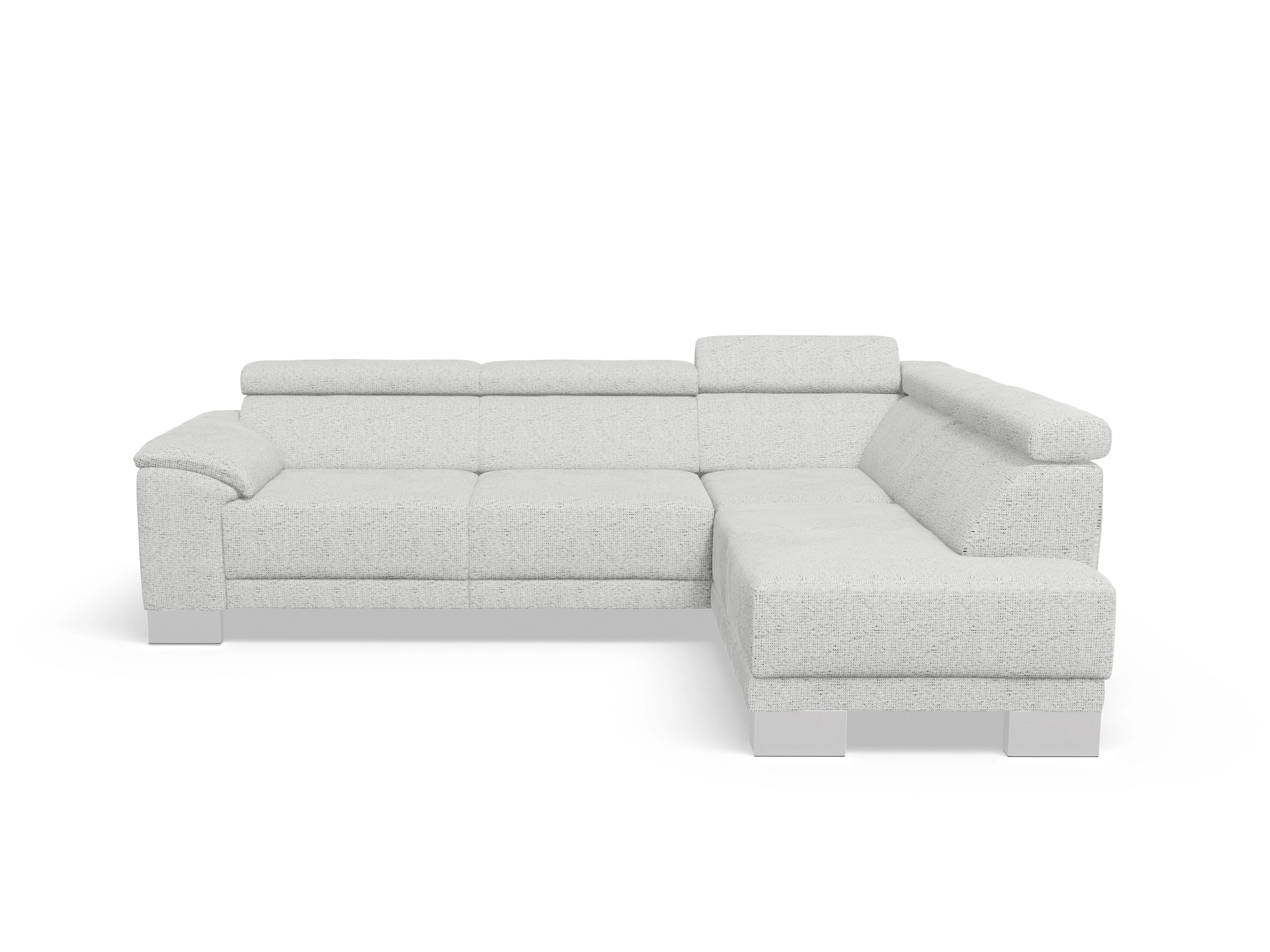 Ansicht des Produktes Antonio Ecksofa rechts Abschluss offen in Stoff Grau