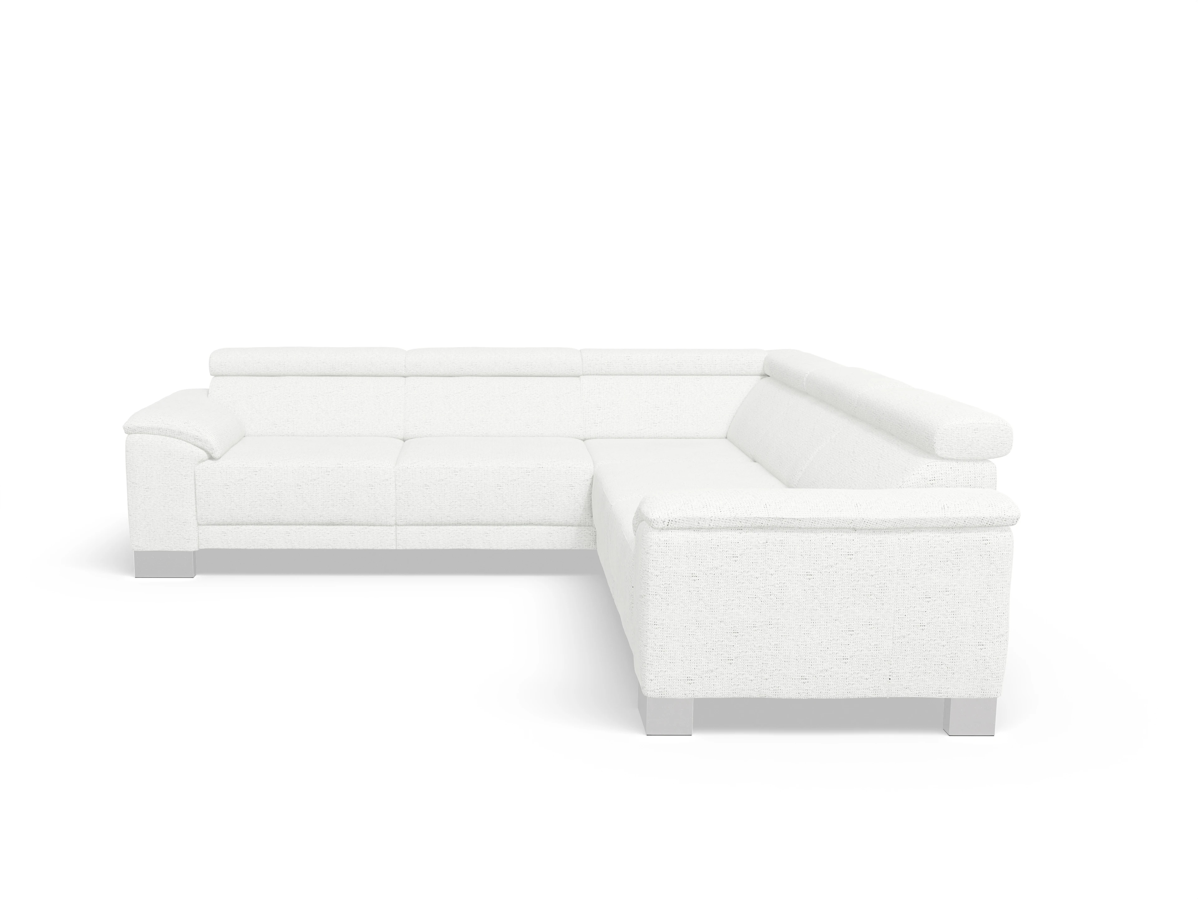 Ansicht des Produktes Antonio Ecksofa gleichschenklig in Stoff Weiss