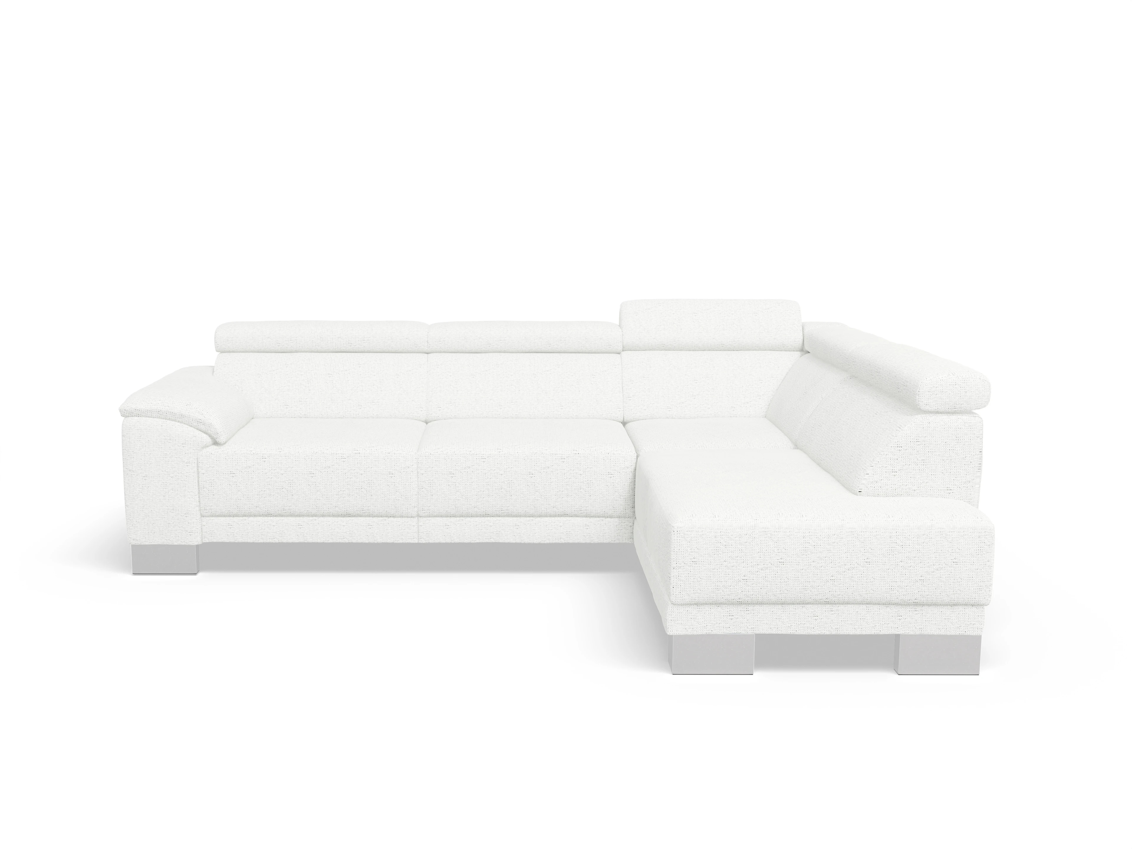 Ansicht des Produktes Antonio Ecksofa rechts Abschluss offen in Stoff Weiss