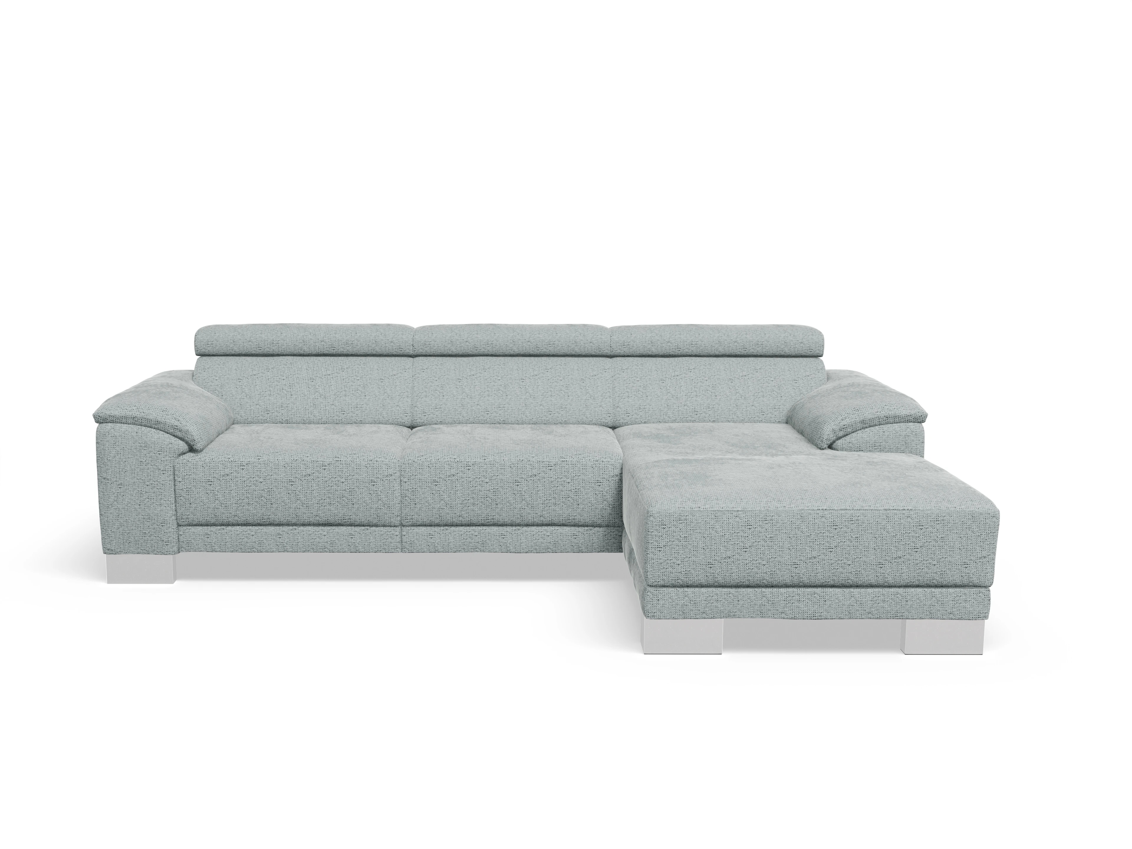 Antonio Ecksofa LO Medium R Ansicht des Produktes Antonio in Stoff Grau