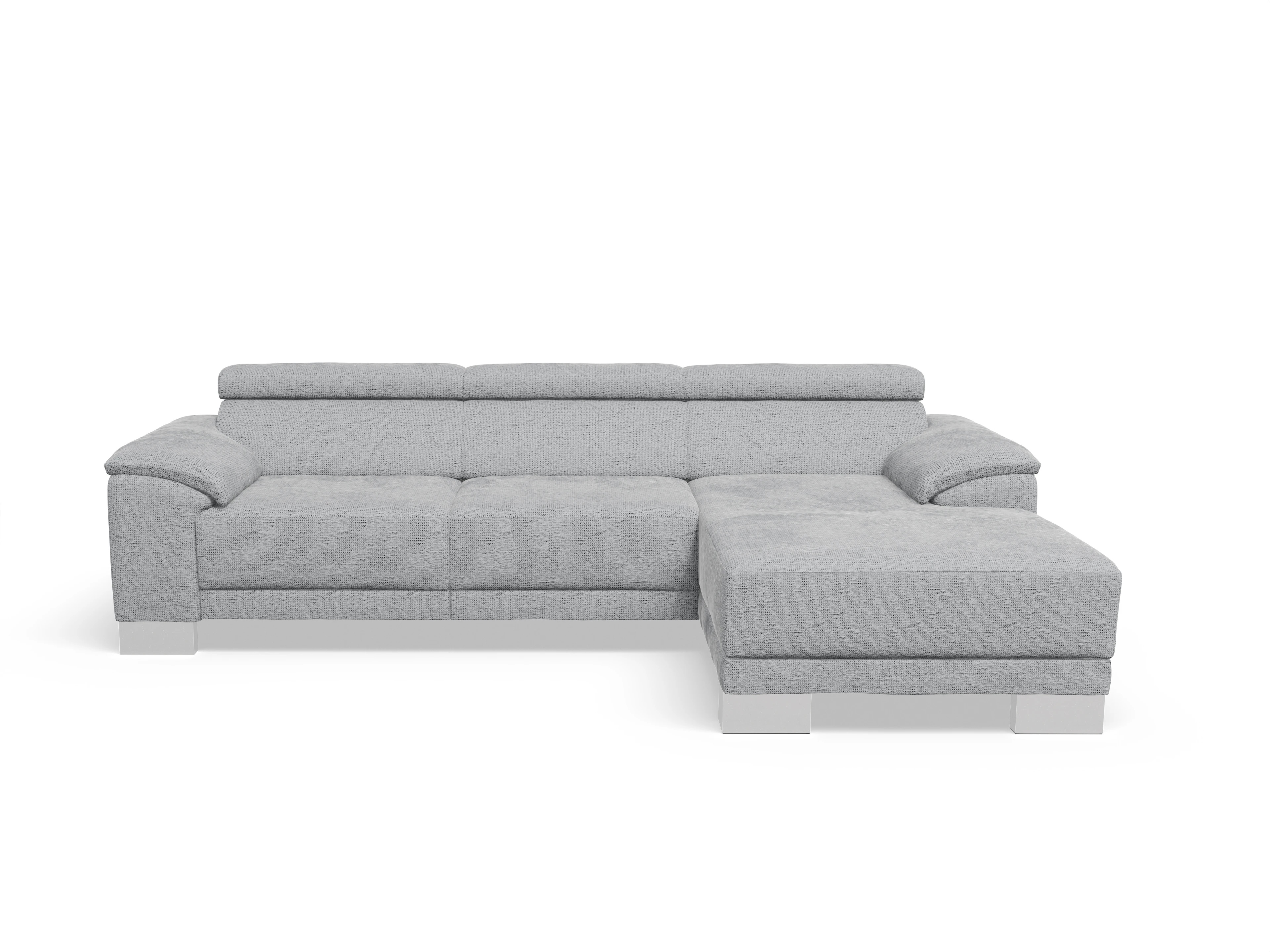 Antonio Ecksofa LO Medium R Ansicht des Produktes Antonio in Stoff Grau