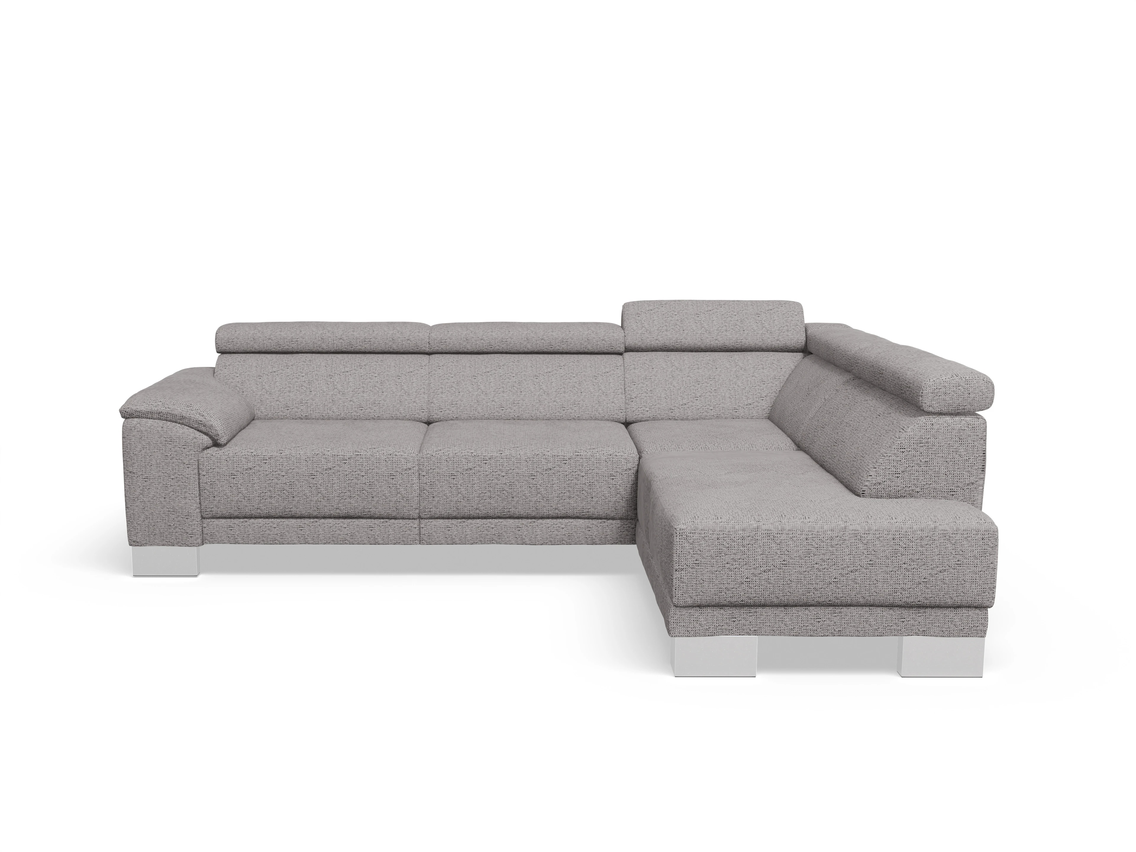 Ansicht des Produktes Antonio Ecksofa rechts Abschluss offen in Stoff Braun