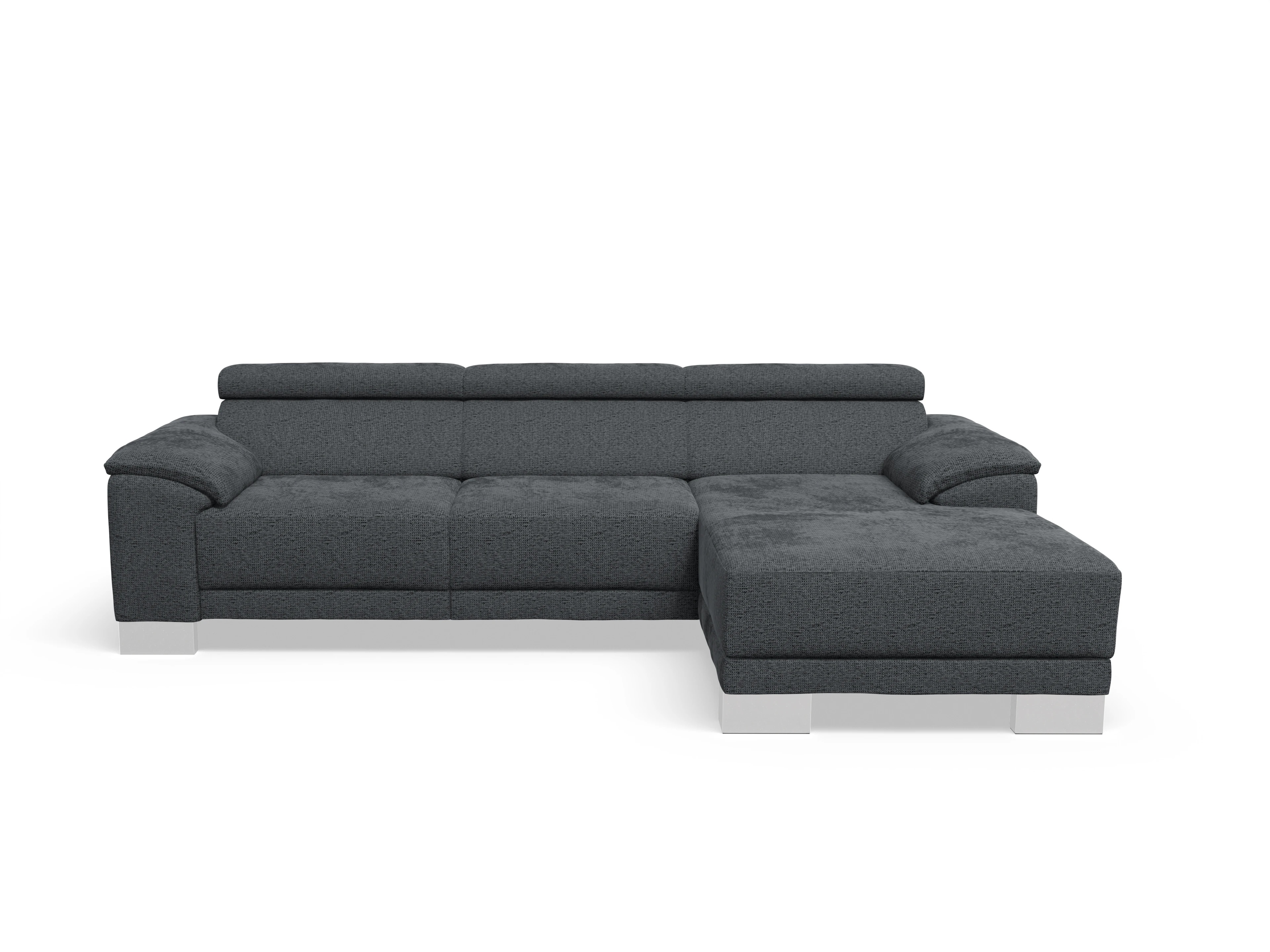 Antonio Ecksofa LO Medium R Ansicht des Produktes Antonio in Stoff Grau