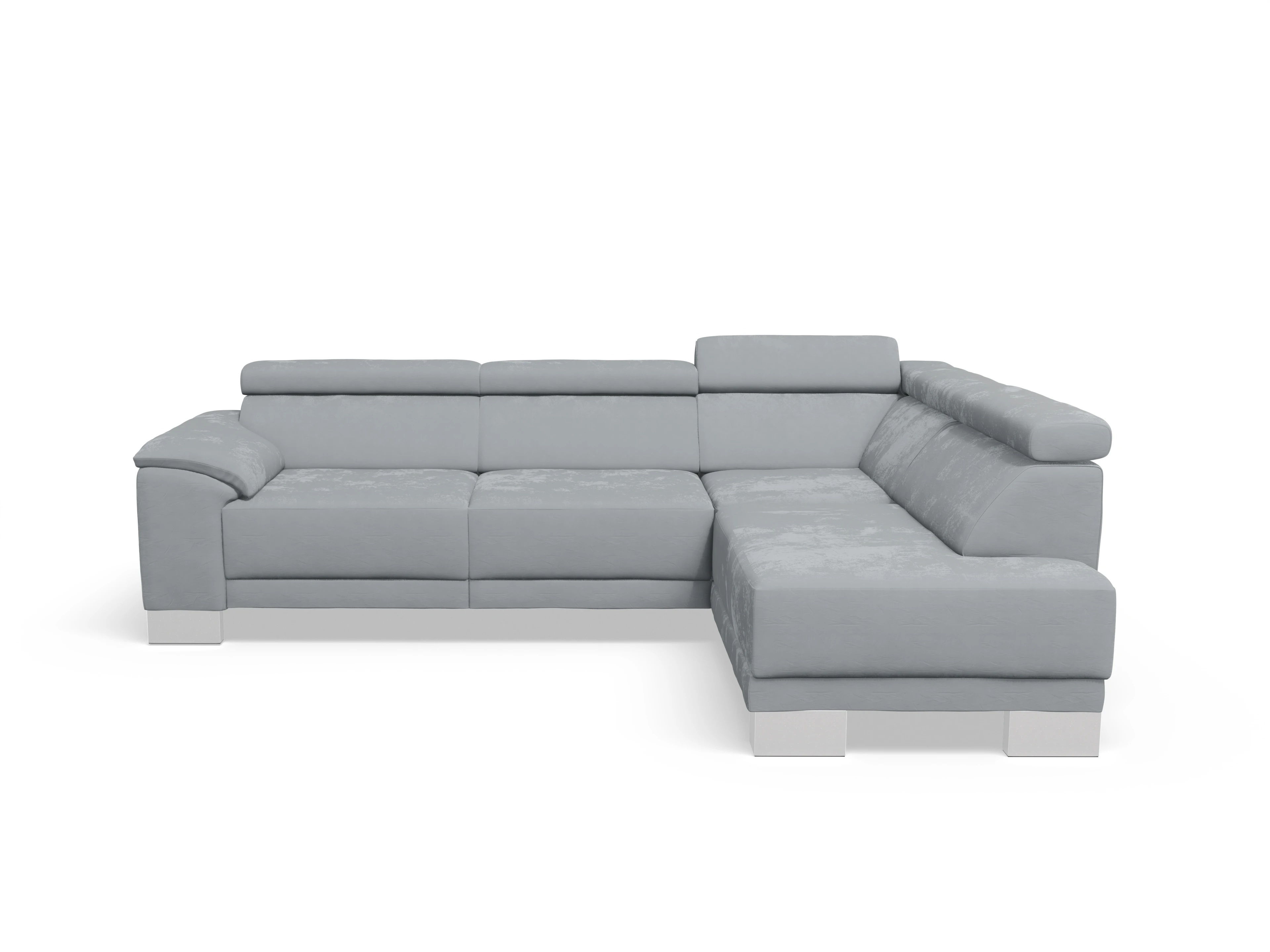 Ansicht des Produktes Antonio Ecksofa rechts Abschluss offen in Stoff Grau