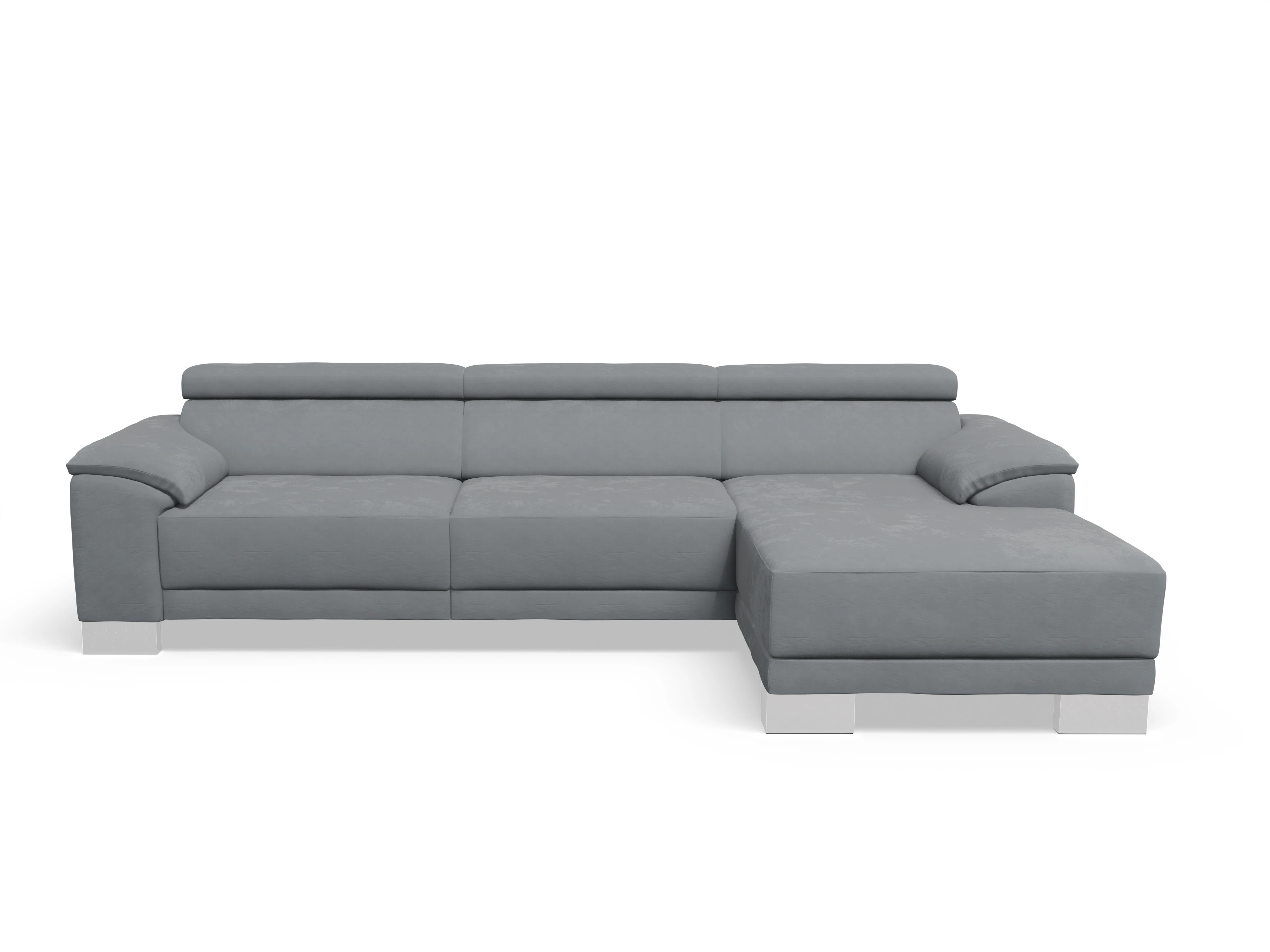 Ansicht des Produktes Antonio Ecksofa rechts Abschluss offen in Stoff Grau