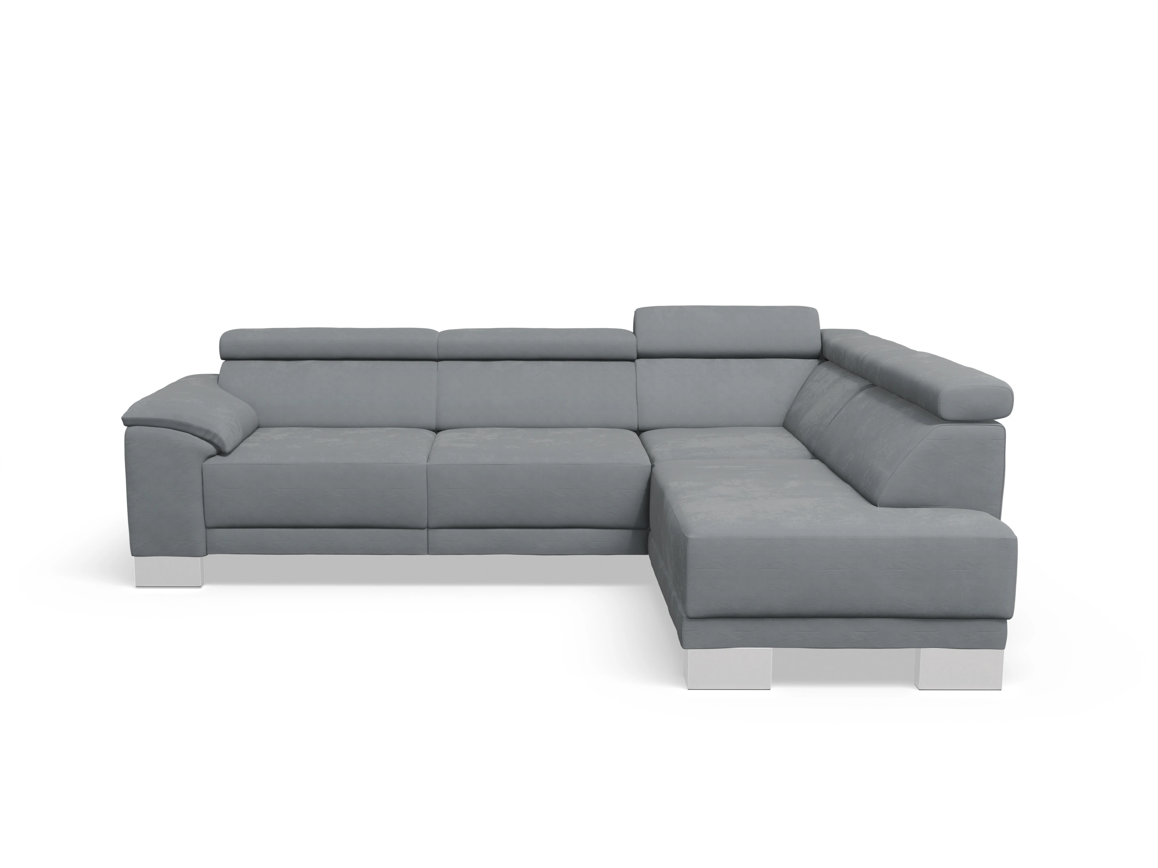 Antonio Ecksofa UM Medium R Ansicht des Produktes Antonio Ecksofa rechts Abschluss offen in Stoff Braun