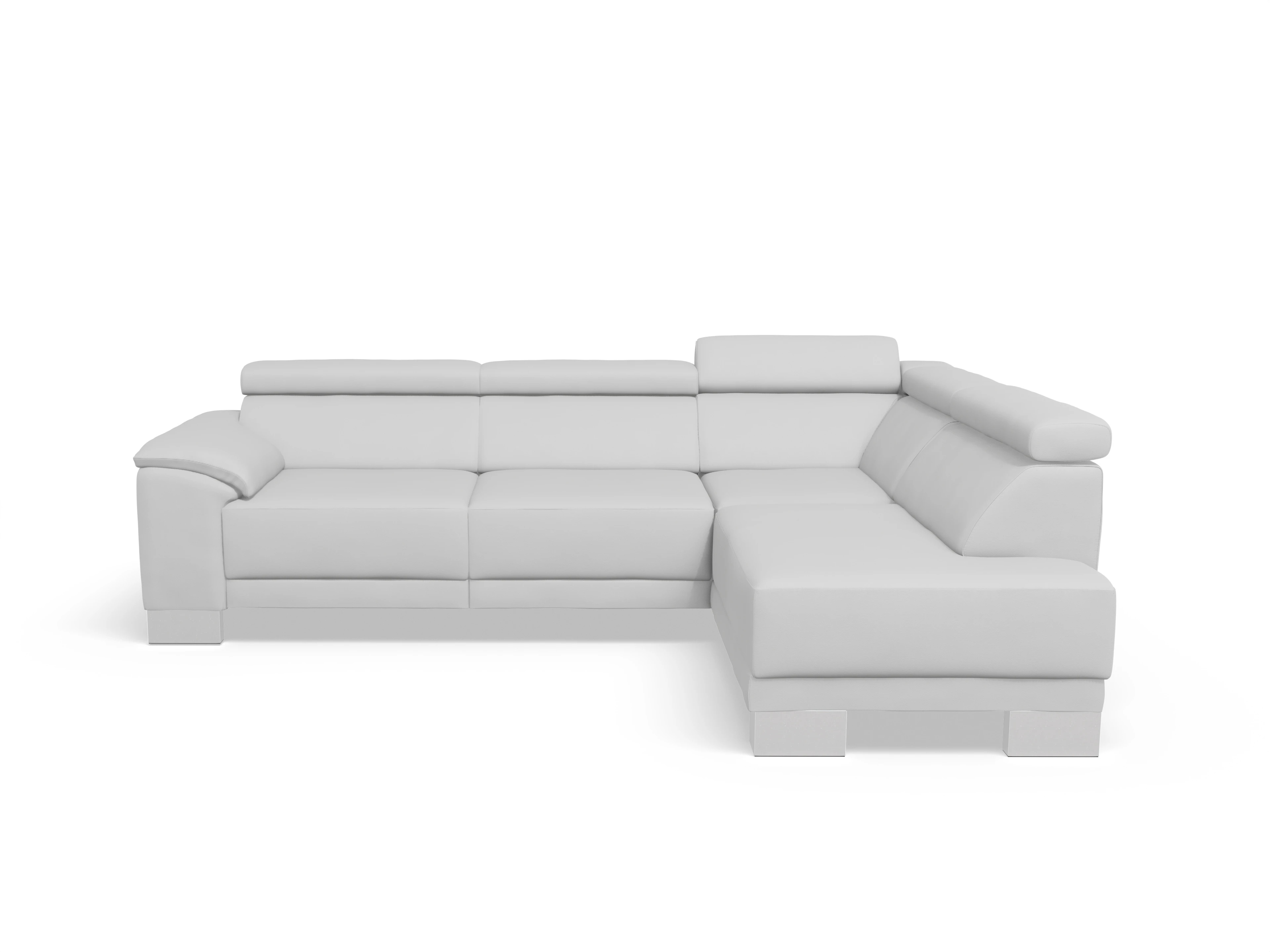 Ansicht des Produktes Antonio Ecksofa rechts Abschluss offen in Leder Grau