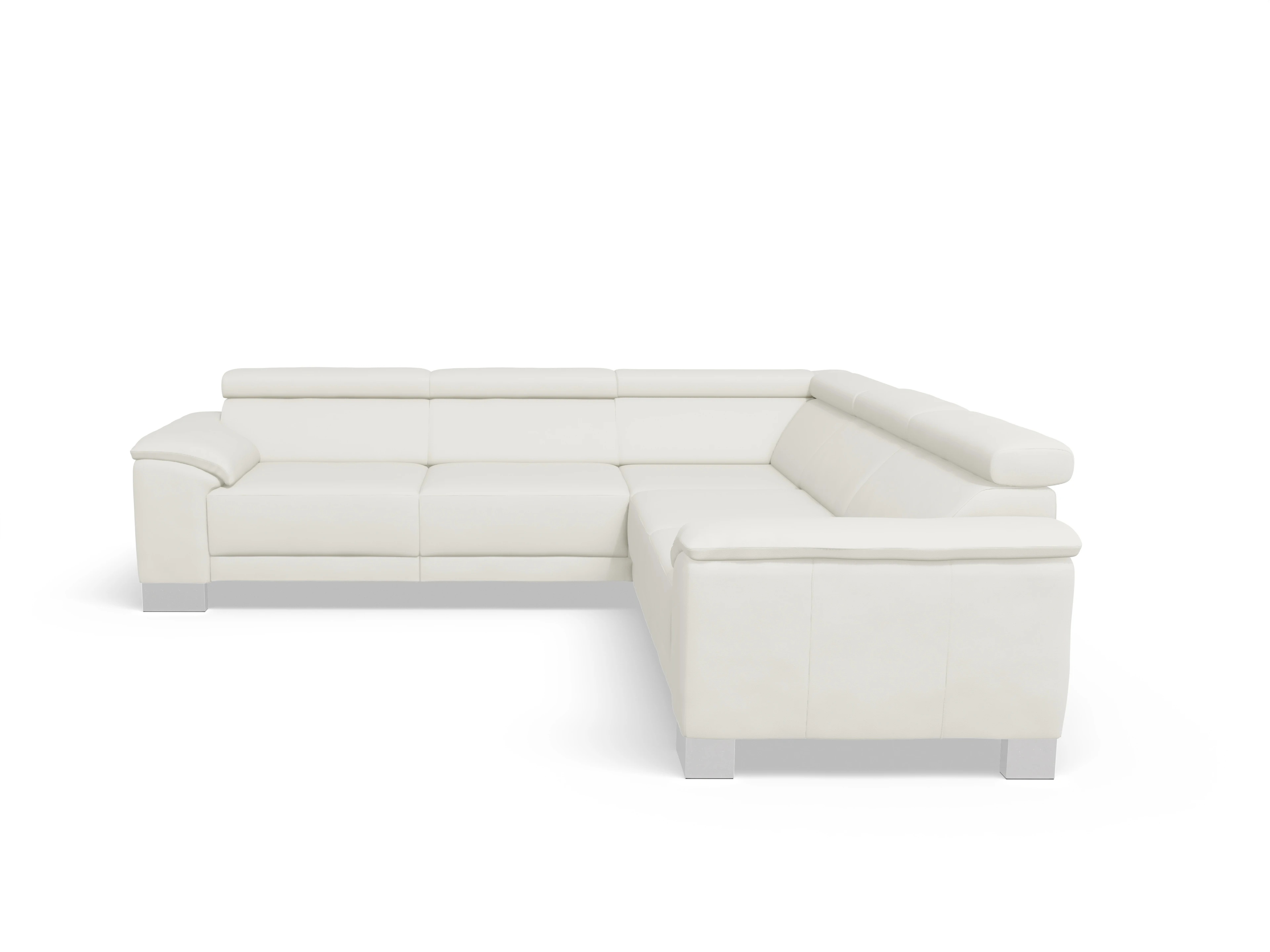 Ansicht des Produktes Antonio Ecksofa gleichschenklig in Leder Weiss