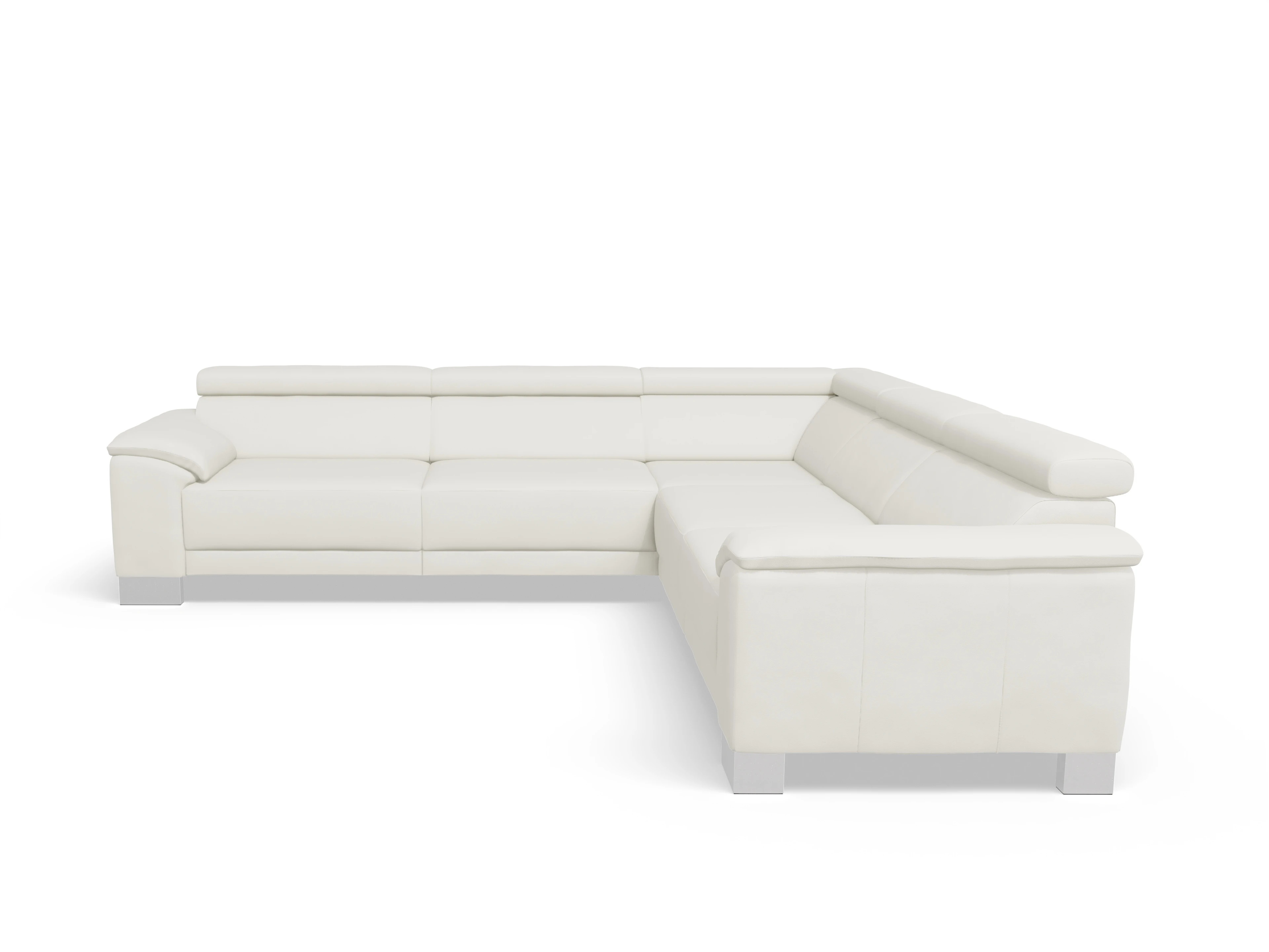 Ansicht des Produktes Antonio Ecksofa gleichschenklig in Leder Weiss