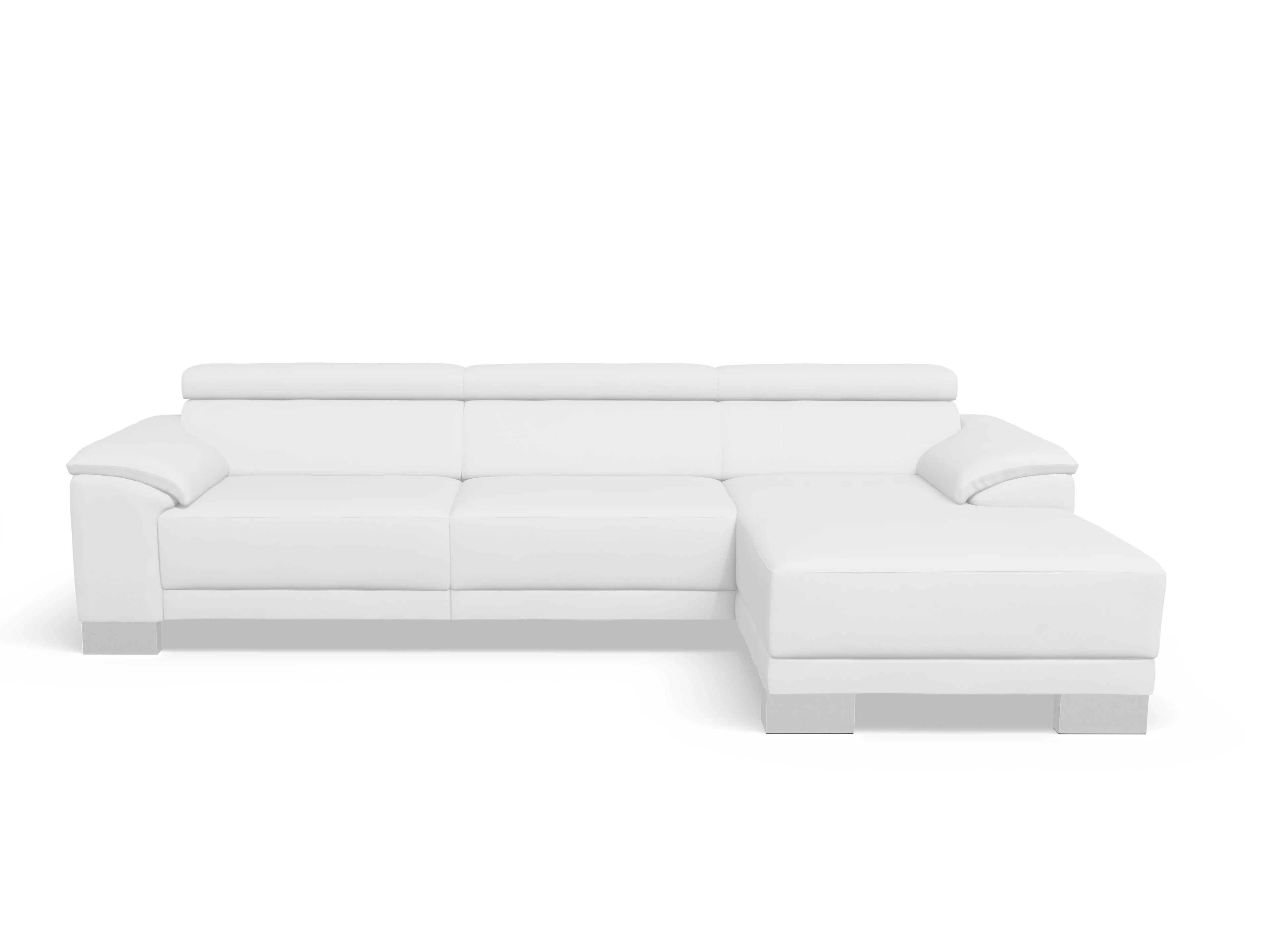 Ansicht des Produktes Antonio Ecksofa rechts Abschluss offen in Leder Beige