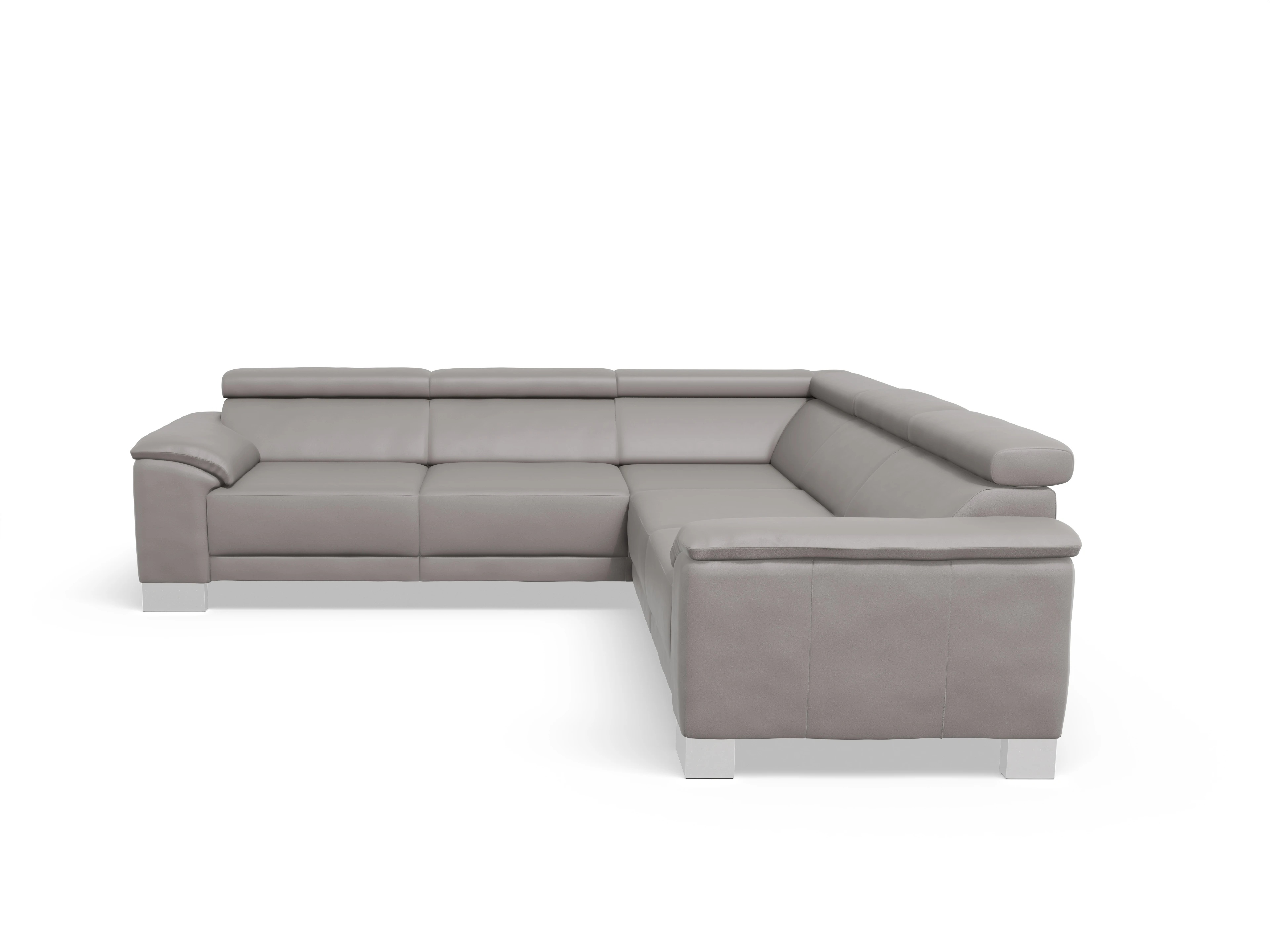 Ansicht des Produktes Antonio Ecksofa gleichschenklig in Leder Grau