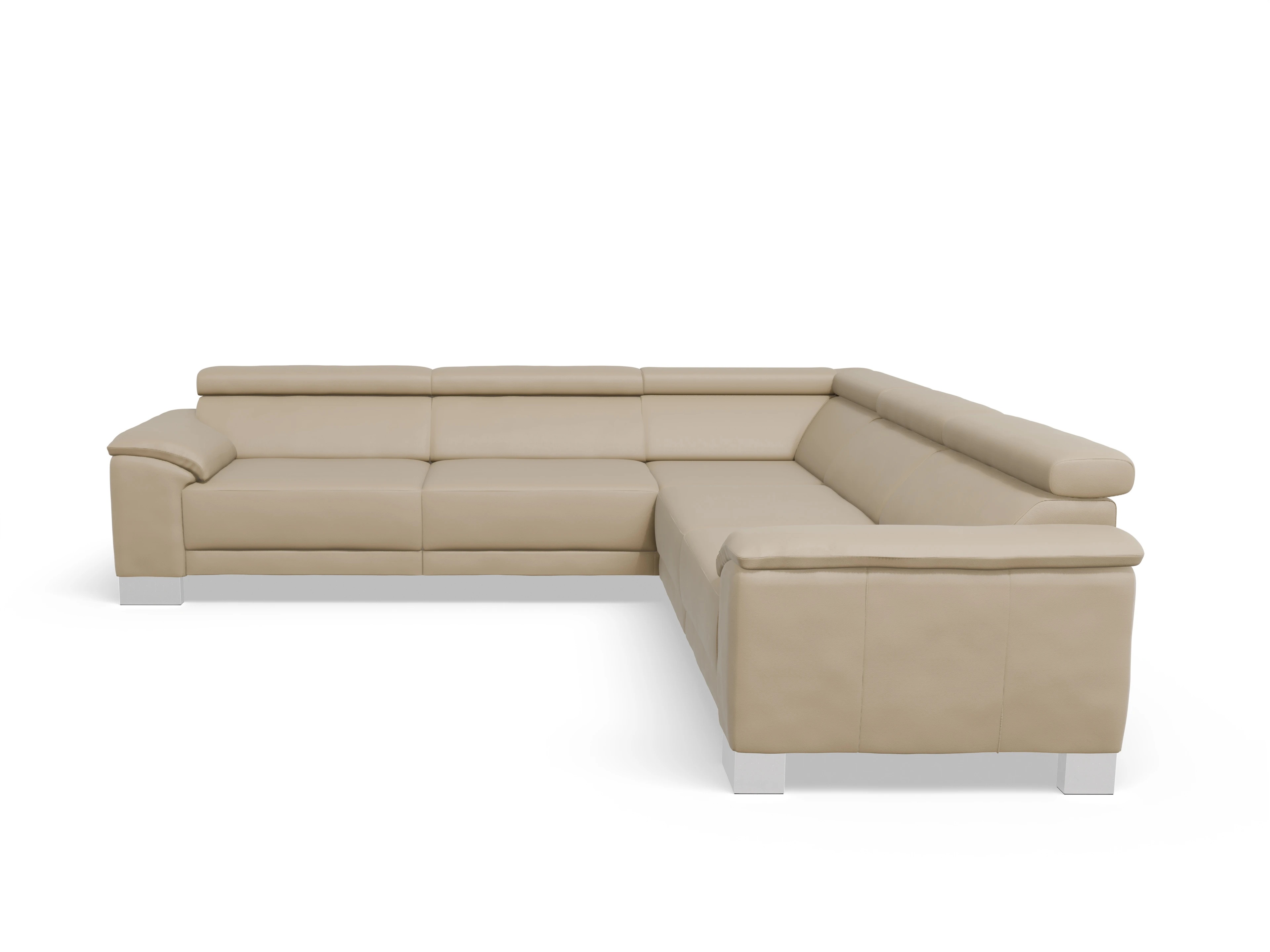 Ansicht des Produktes Antonio Ecksofa gleichschenklig in Leder Beige
