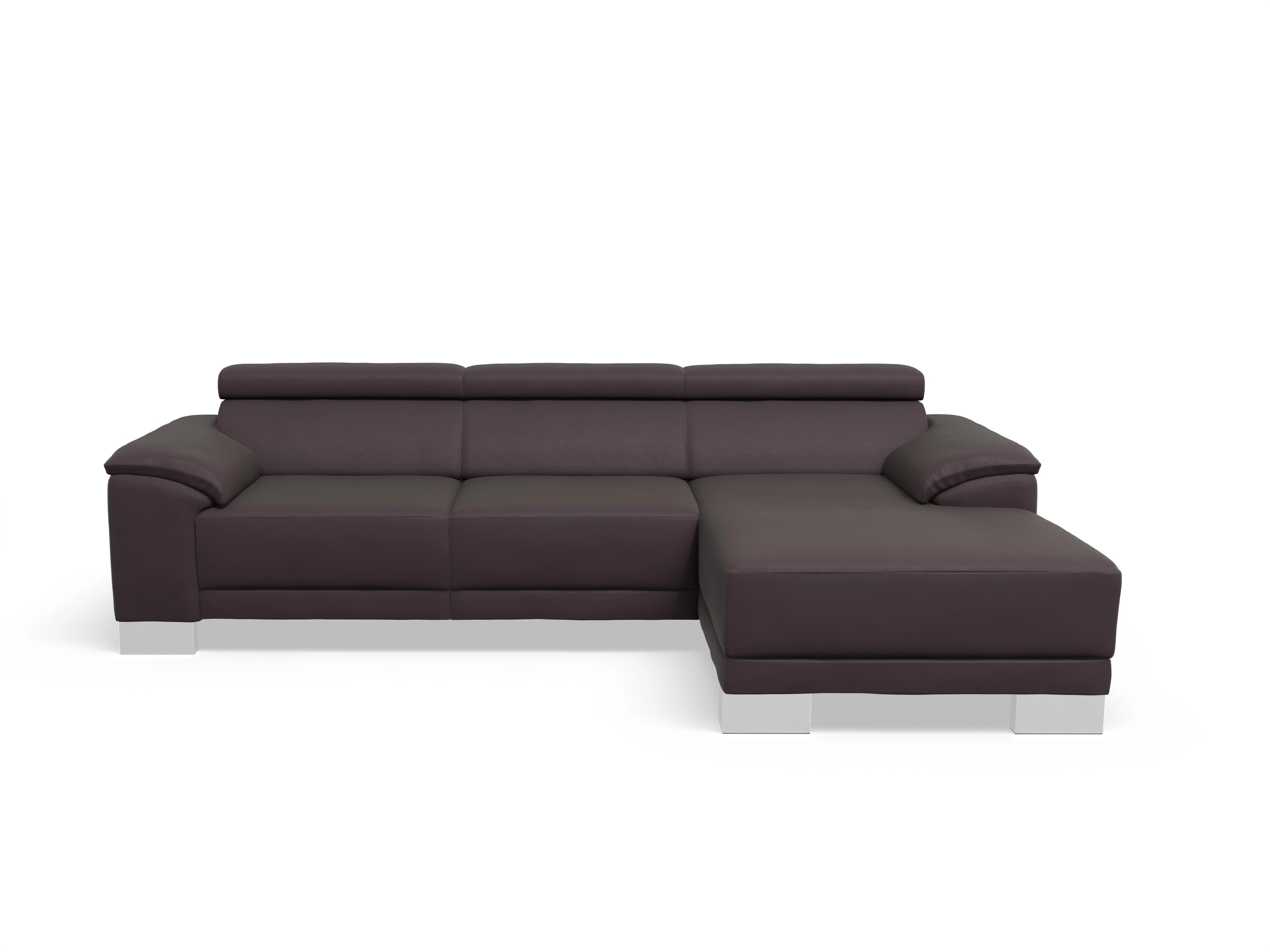Antonio Ecksofa LO Medium R Ansicht des Produktes Antonio in Leder Braun