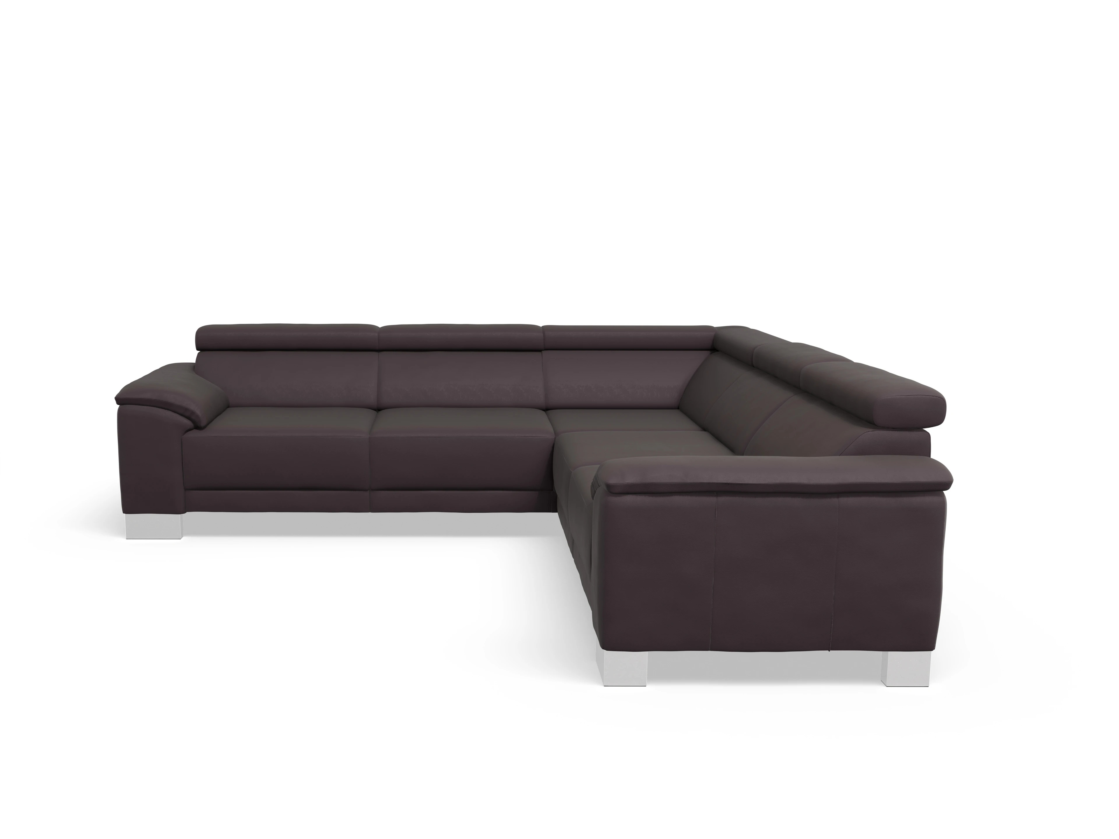 Ansicht des Produktes Antonio Ecksofa gleichschenklig in Leder Braun