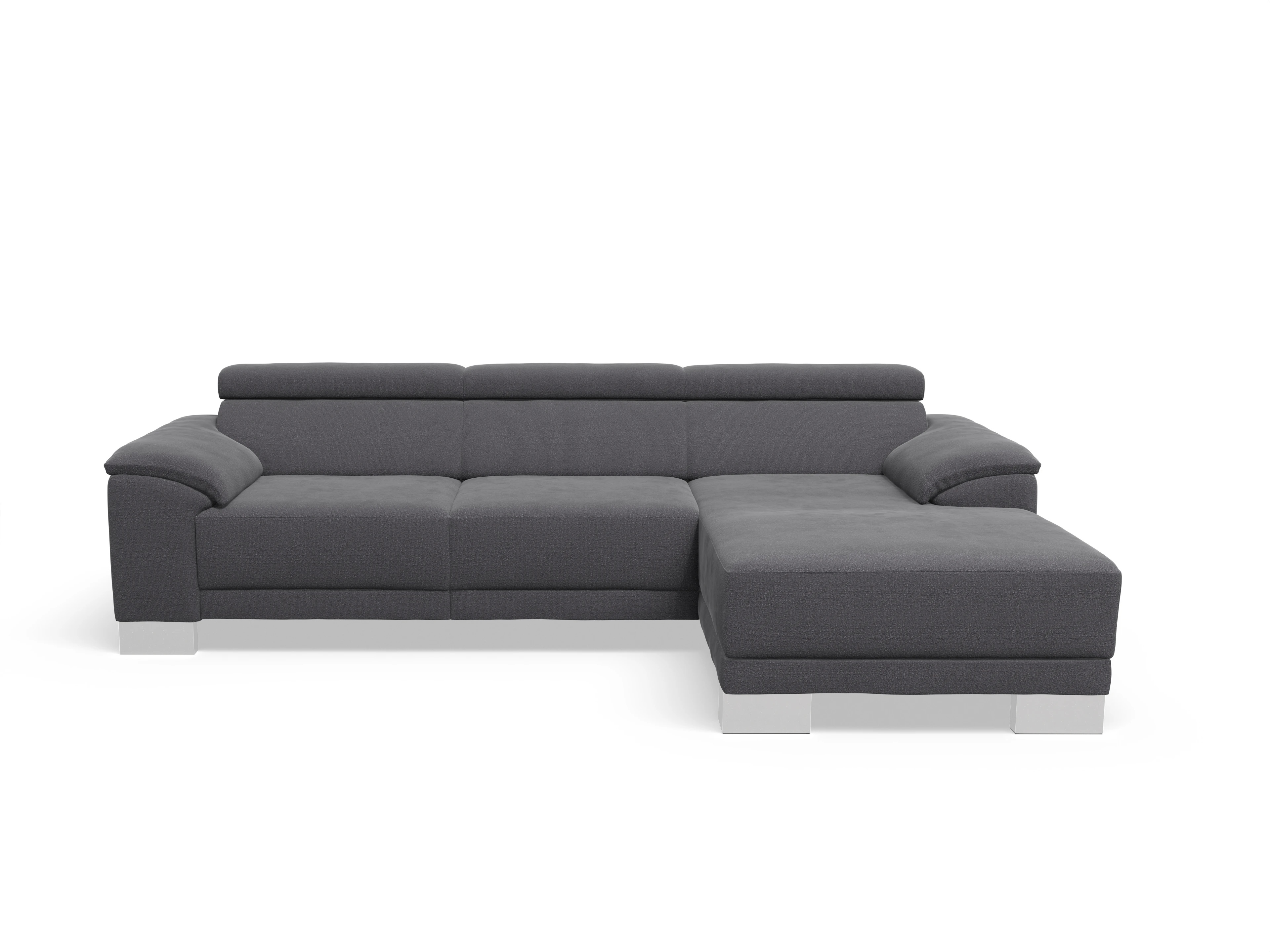 Antonio Ecksofa LO Medium R Ansicht des Produktes Antonio in Stoff Grau