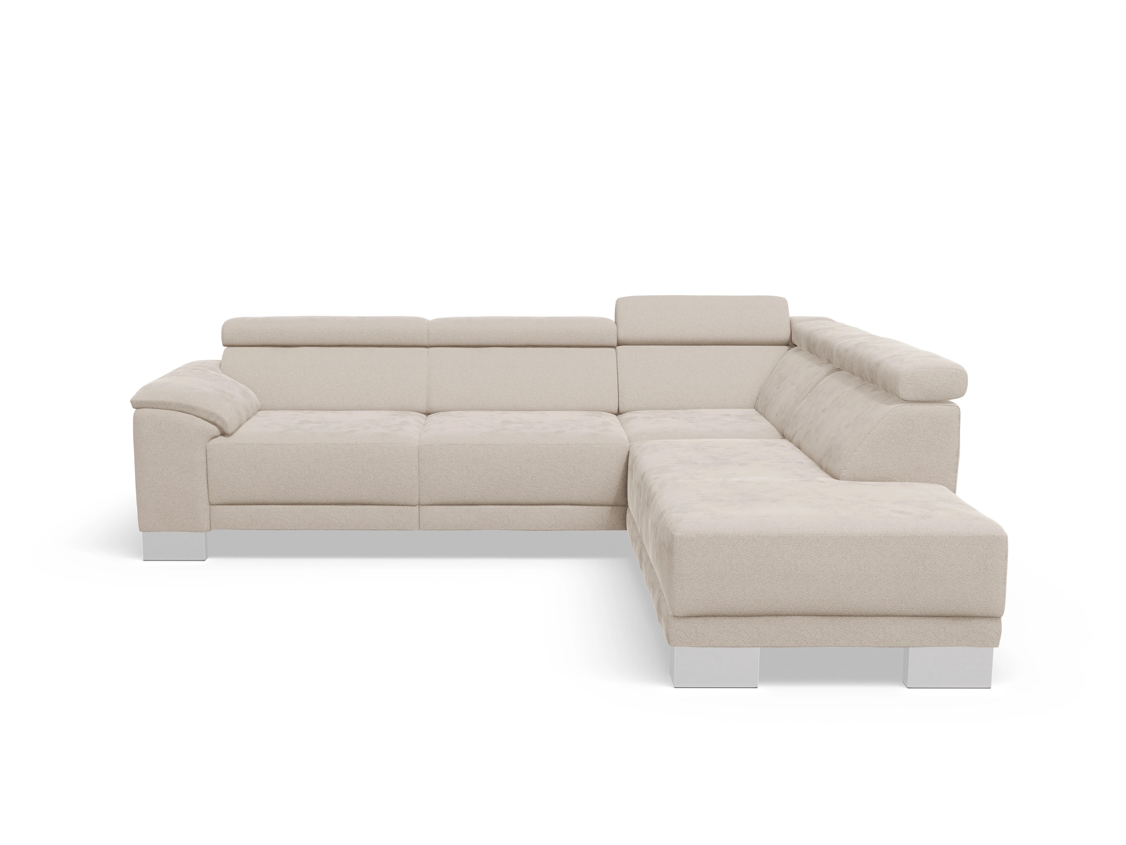 Ansicht des Produktes Antonio Ecksofa rechts Abschluss offen in Stoff Beige