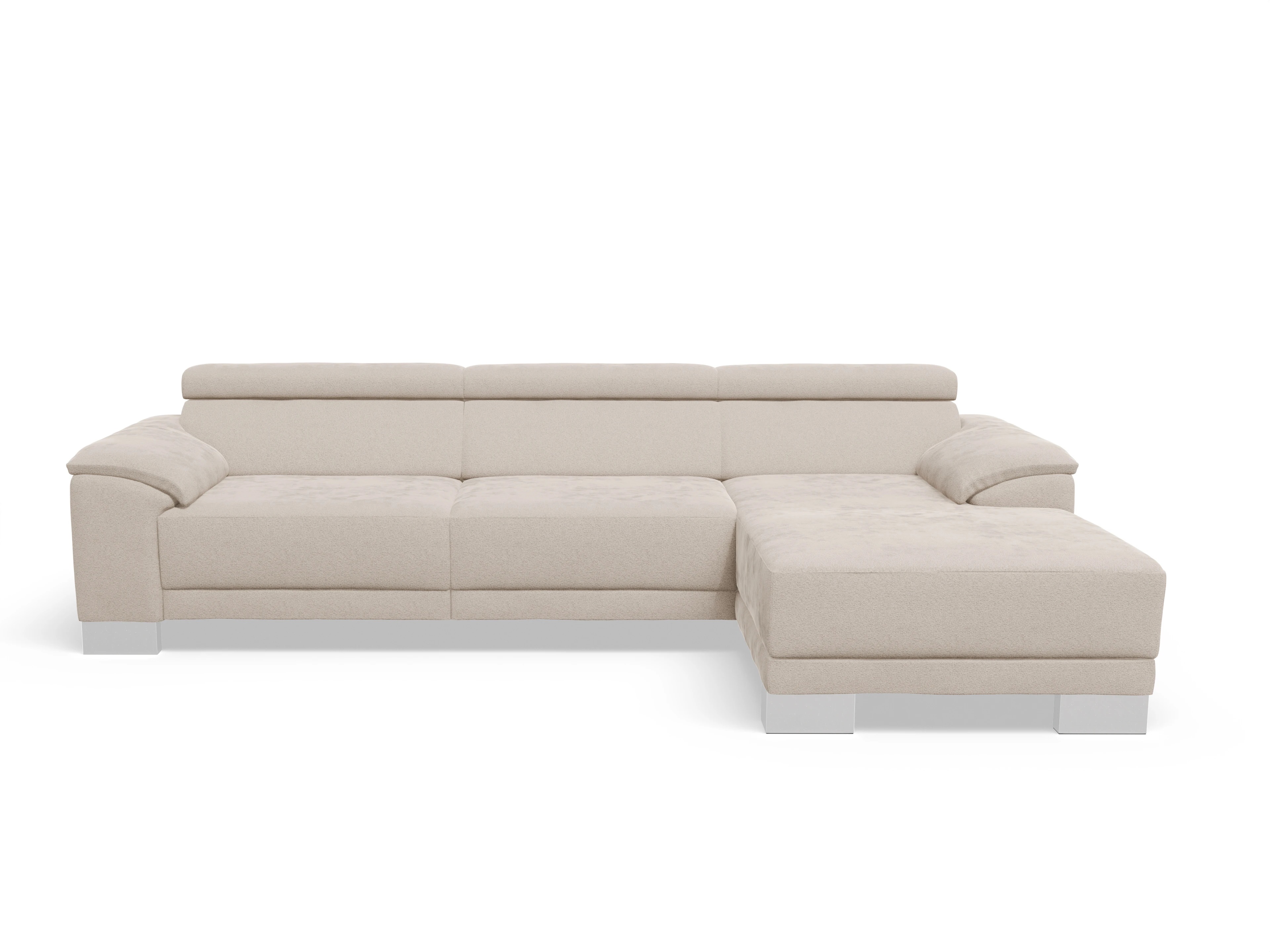 Ansicht des Produktes Antonio Ecksofa rechts Abschluss offen in Stoff Beige