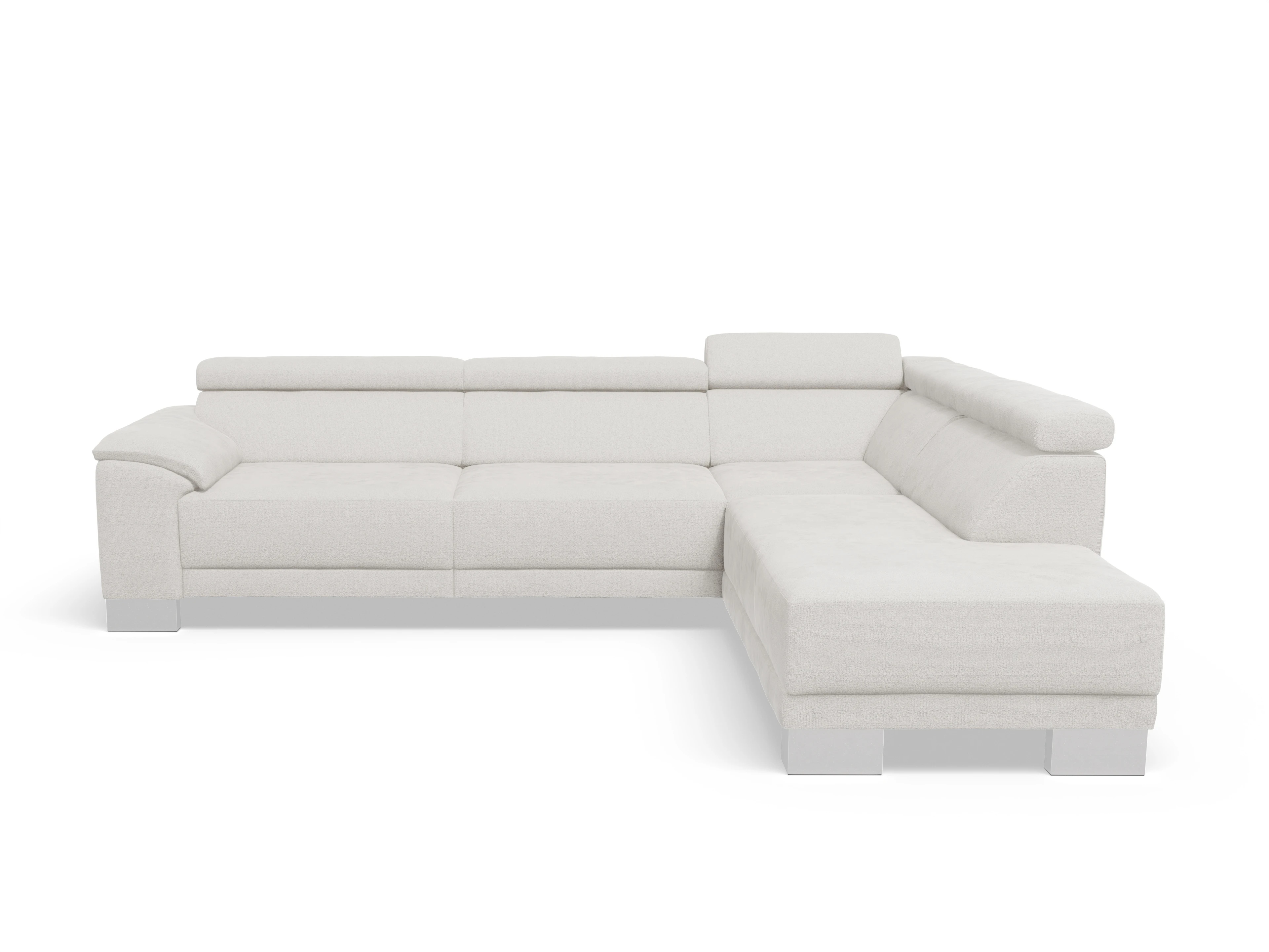 Antonio Ecksofa UM Large Plus R Ansicht des Produktes Antonio Ecksofa rechts Abschluss offen in Stoff Beige