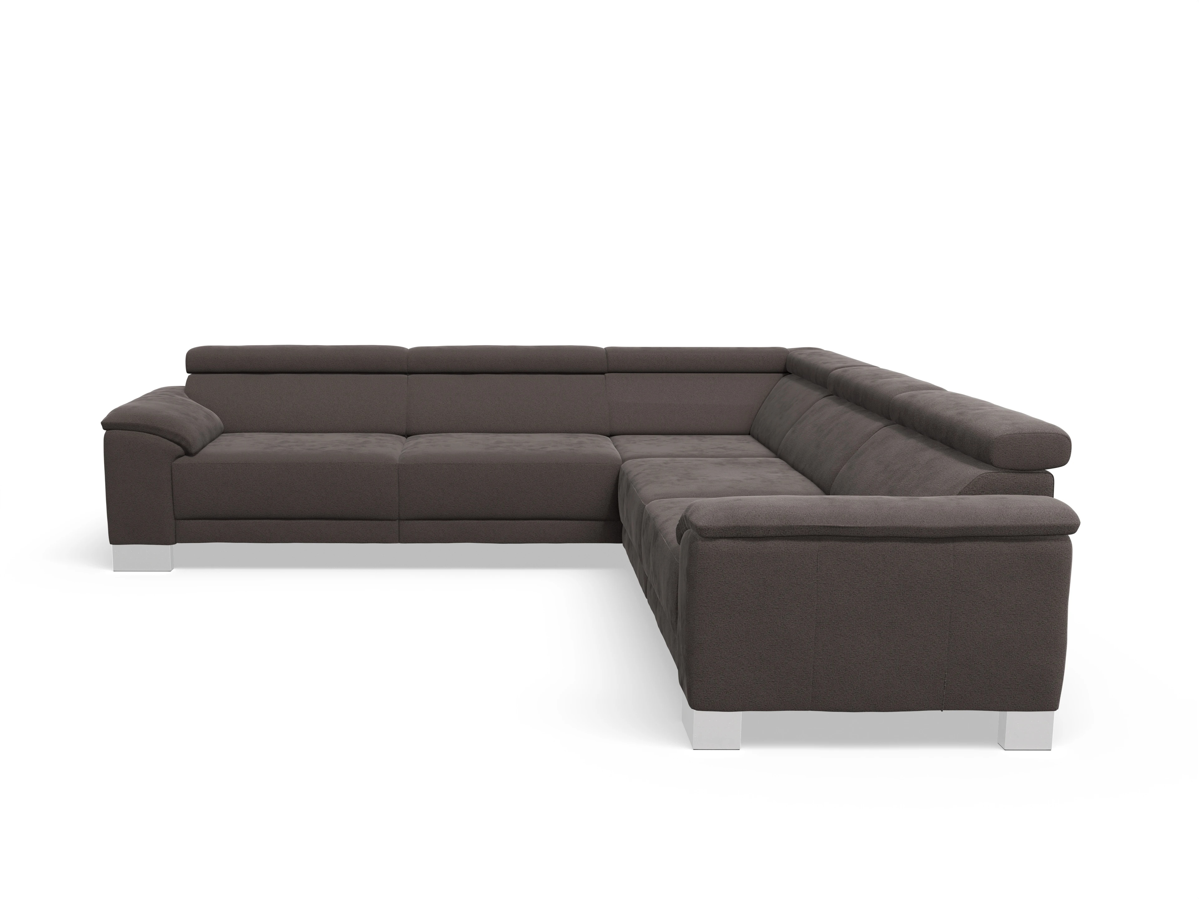 Ansicht des Produktes Antonio Ecksofa gleichschenklig in Stoff Braun