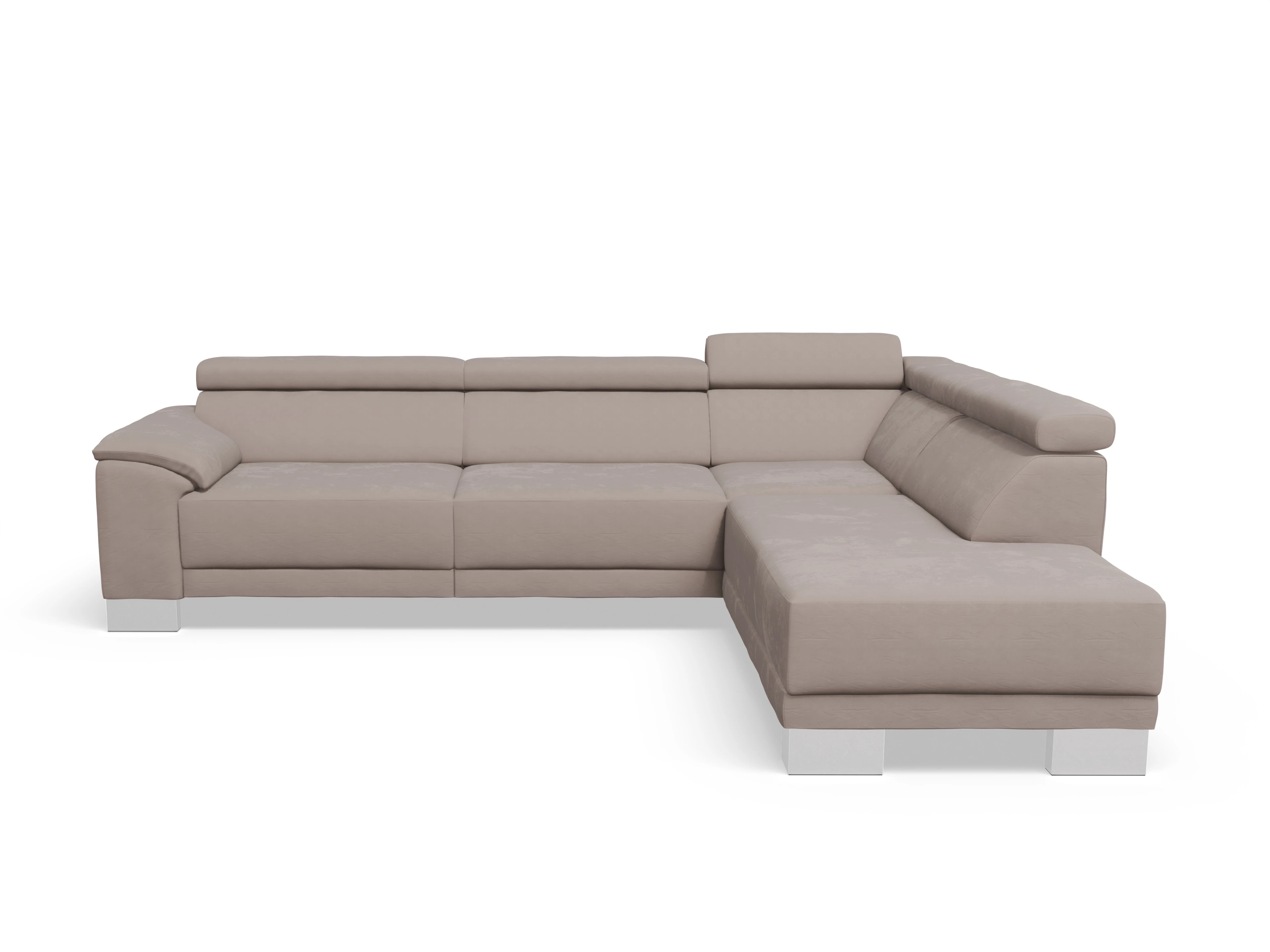Ansicht des Produktes Antonio Ecksofa rechts Abschluss offen in Stoff Beige