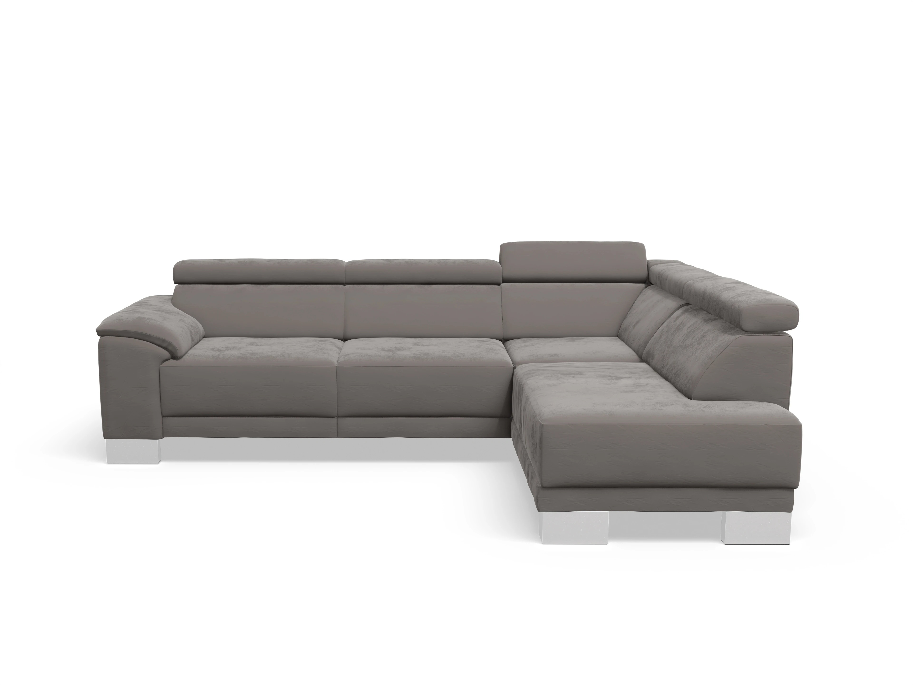 Ansicht des Produktes Antonio Ecksofa rechts Abschluss offen in Stoff Grau