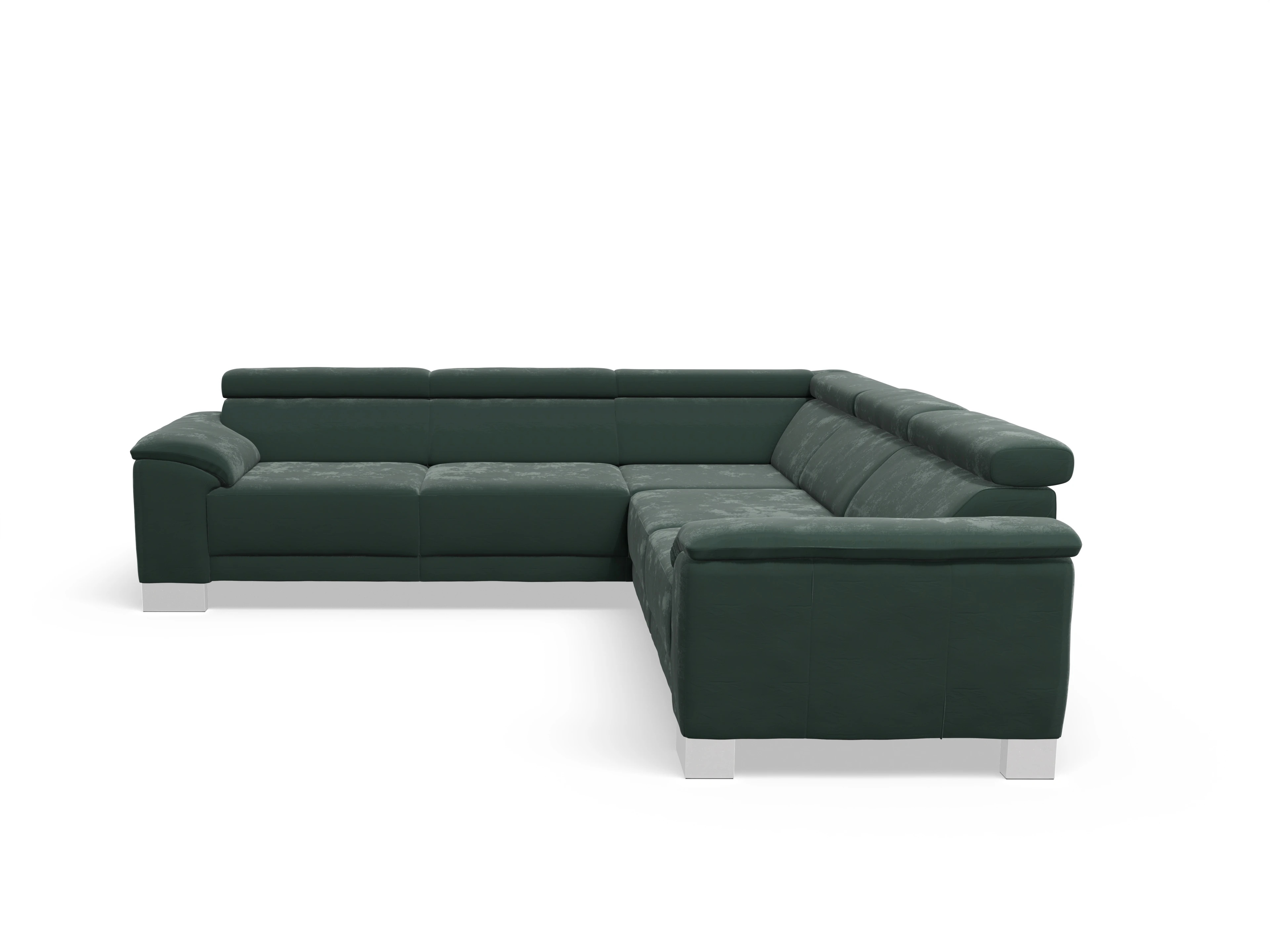 Ansicht des Produktes Antonio Ecksofa gleichschenklig in Stoff Grün