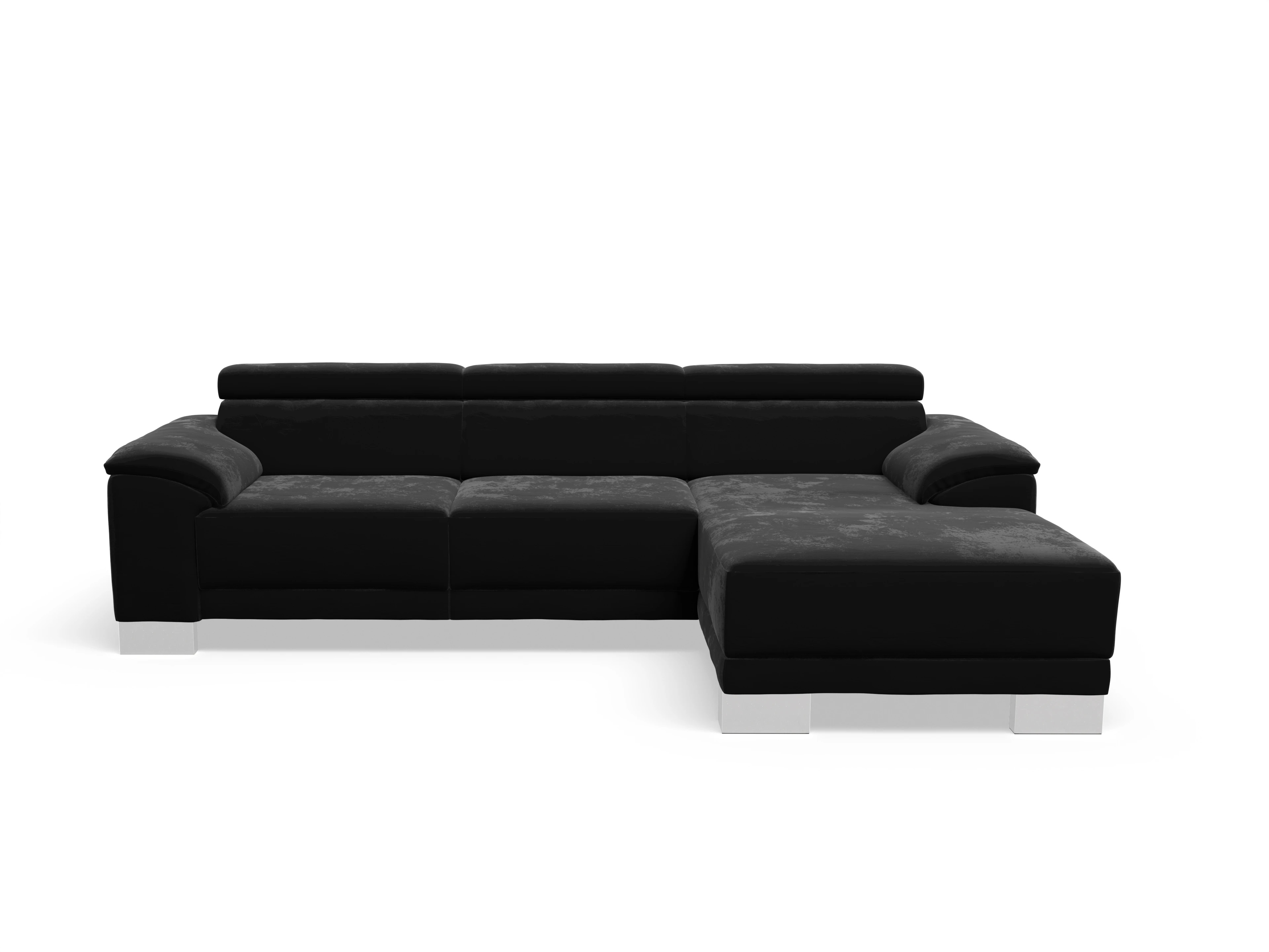 Antonio Ecksofa LO Medium R Ansicht des Produktes Antonio in Stoff Schwarz