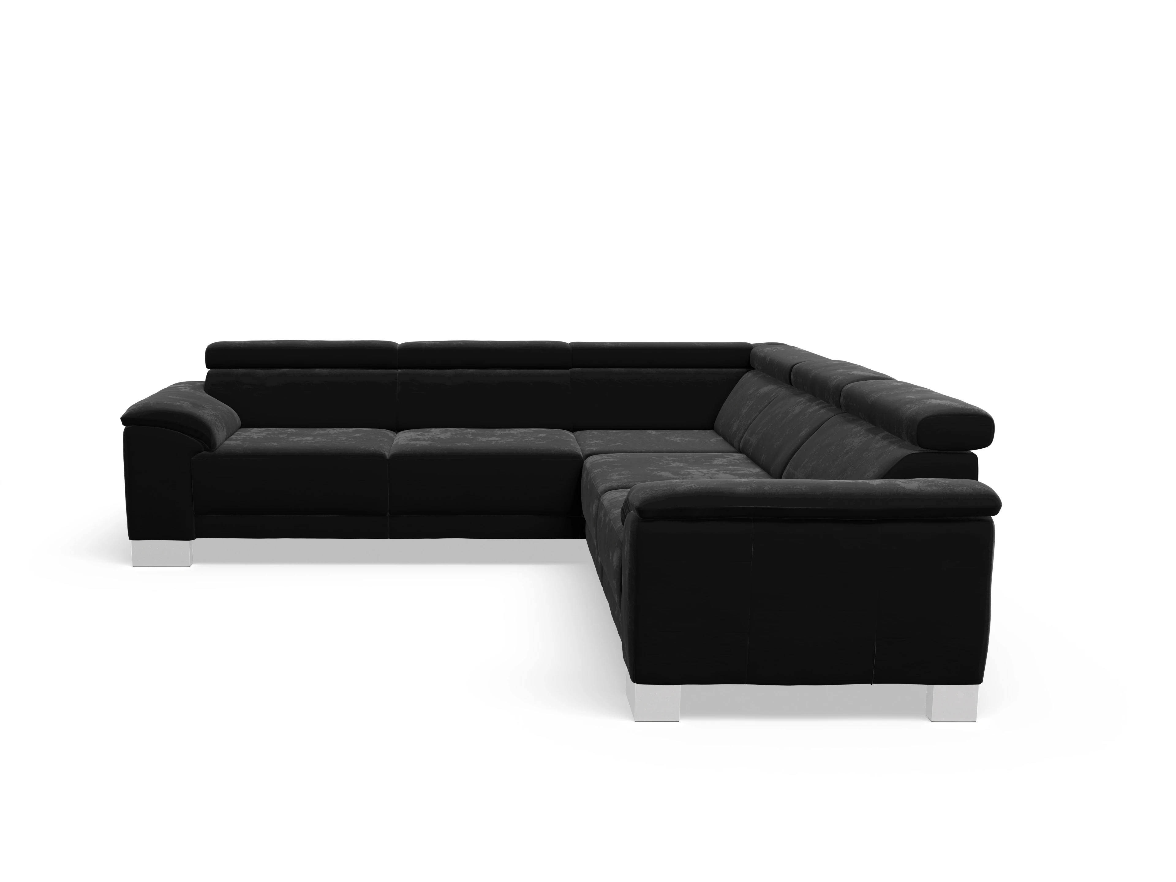 Ansicht des Produktes Antonio Ecksofa gleichschenklig in Stoff Schwarz