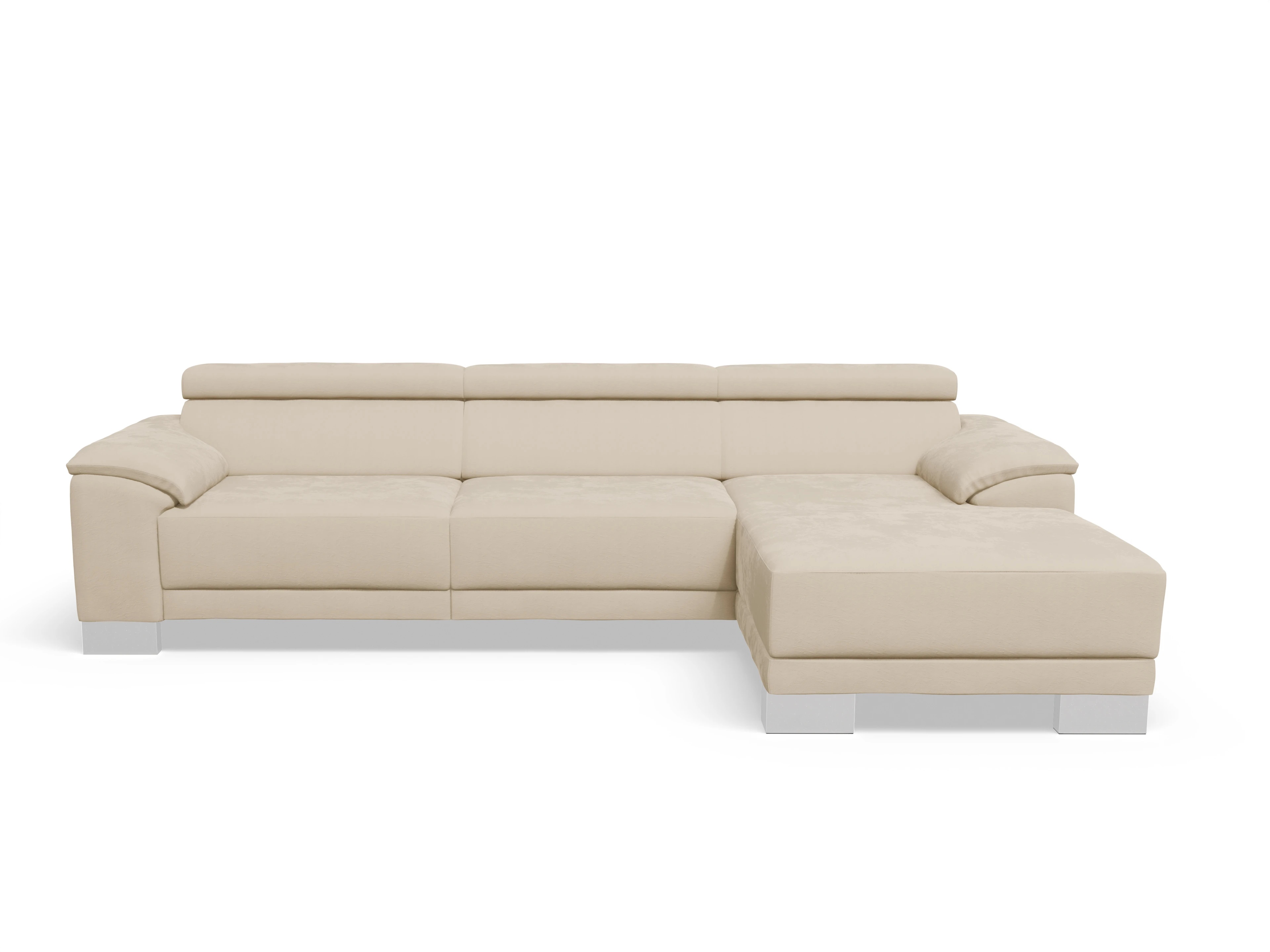 Antonio Ecksofa LO Large R Ansicht des Produktes Antonio Ecksofa rechts Abschluss offen in Stoff Beige