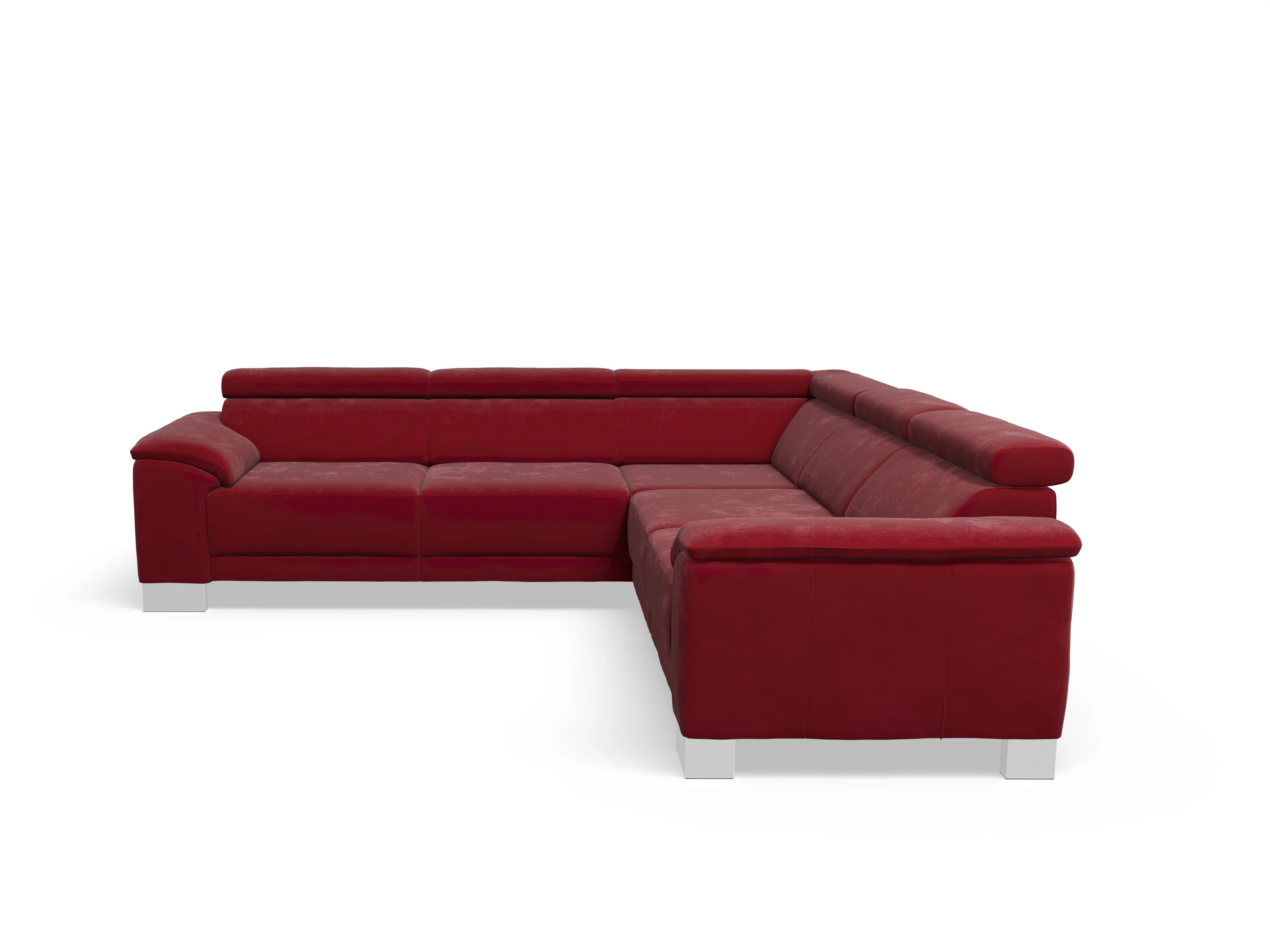 Ansicht des Produktes Antonio Ecksofa gleichschenklig in Stoff Rot
