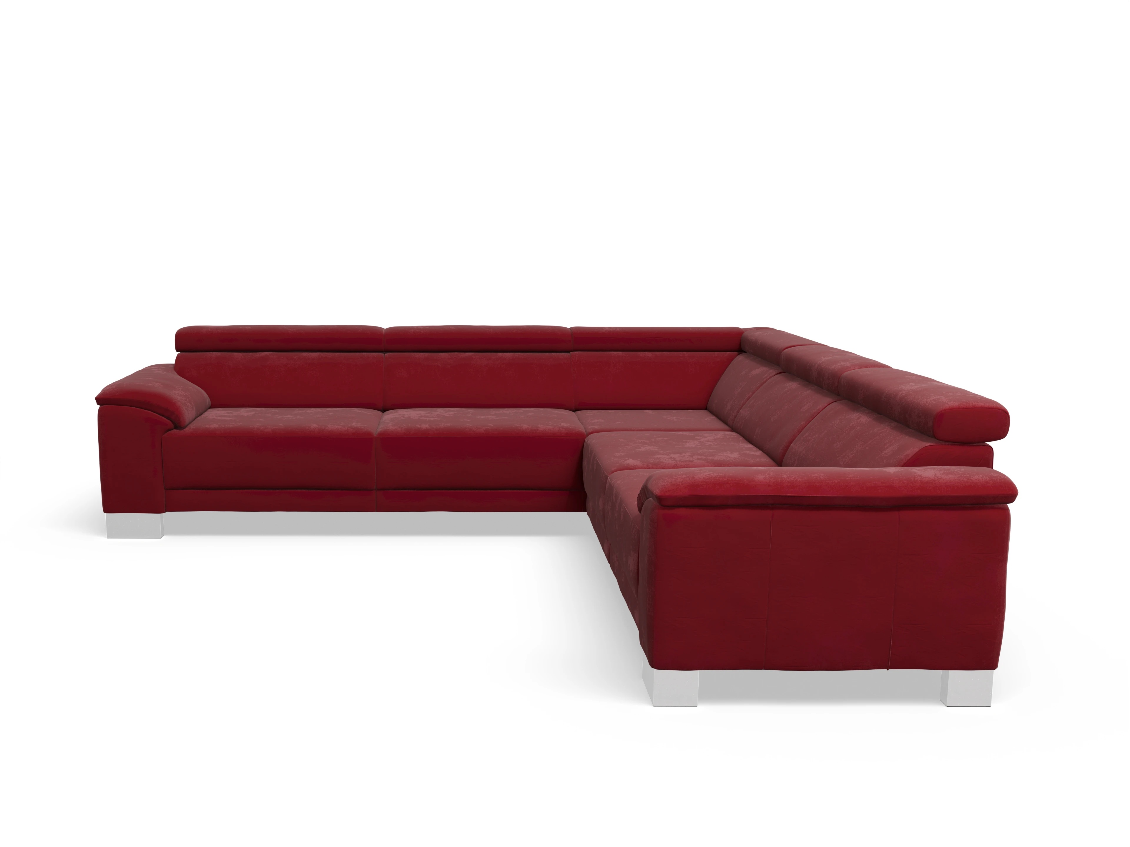 Ansicht des Produktes Antonio Ecksofa gleichschenklig in Stoff Rot