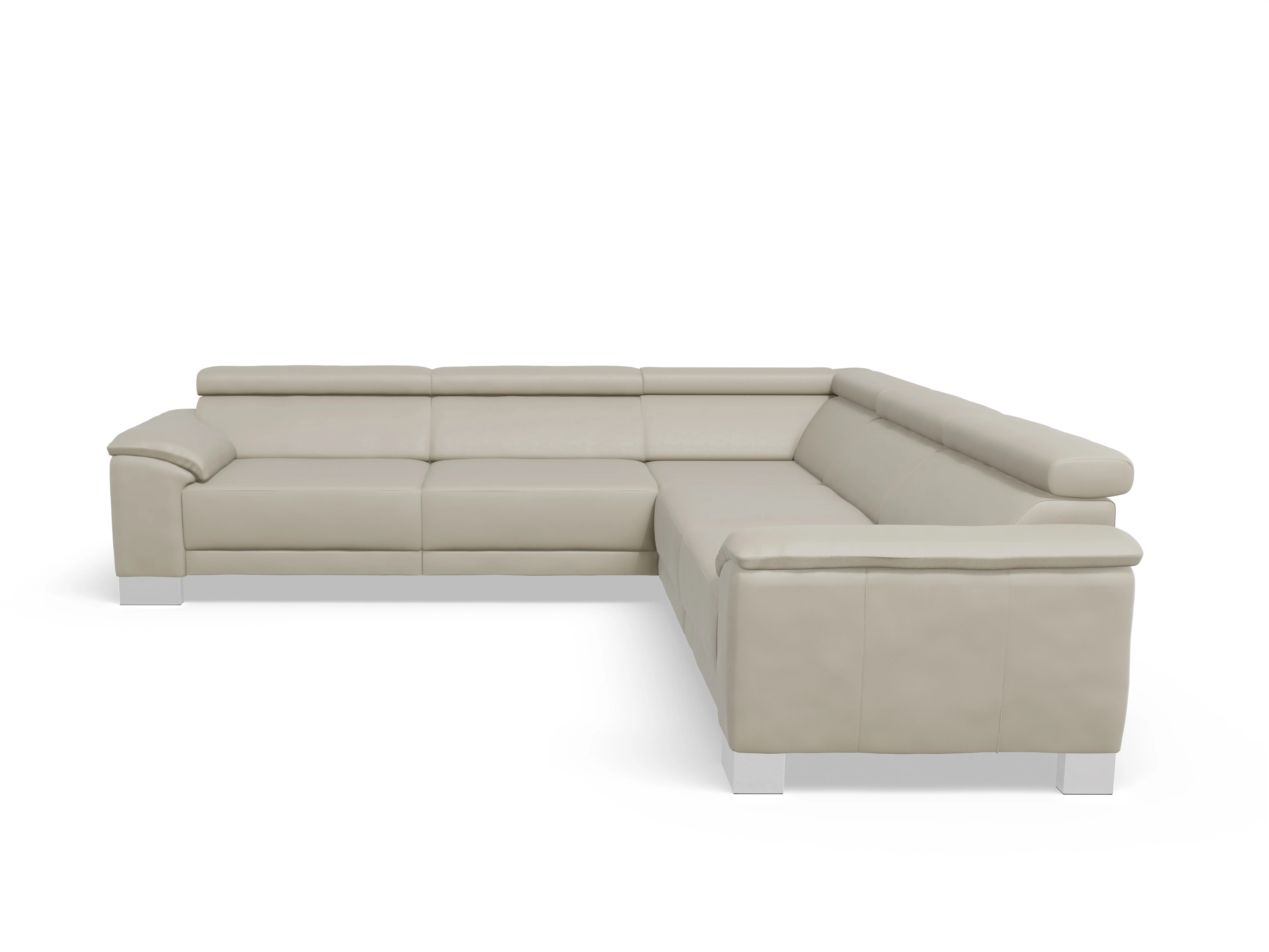 Ansicht des Produktes Antonio Ecksofa gleichschenklig in Leder Beige