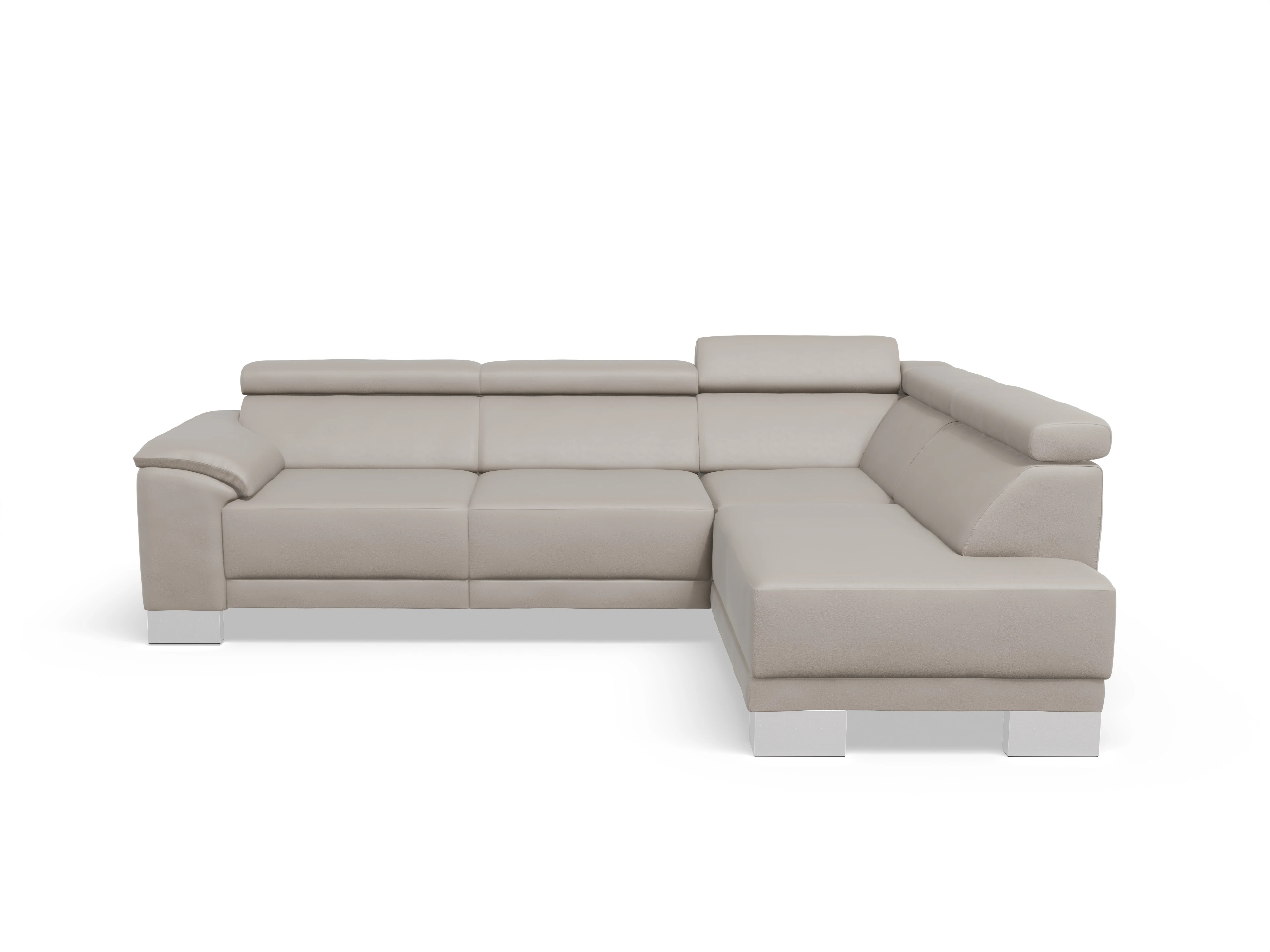 Ansicht des Produktes Antonio Ecksofa rechts Abschluss offen in Leder Braun