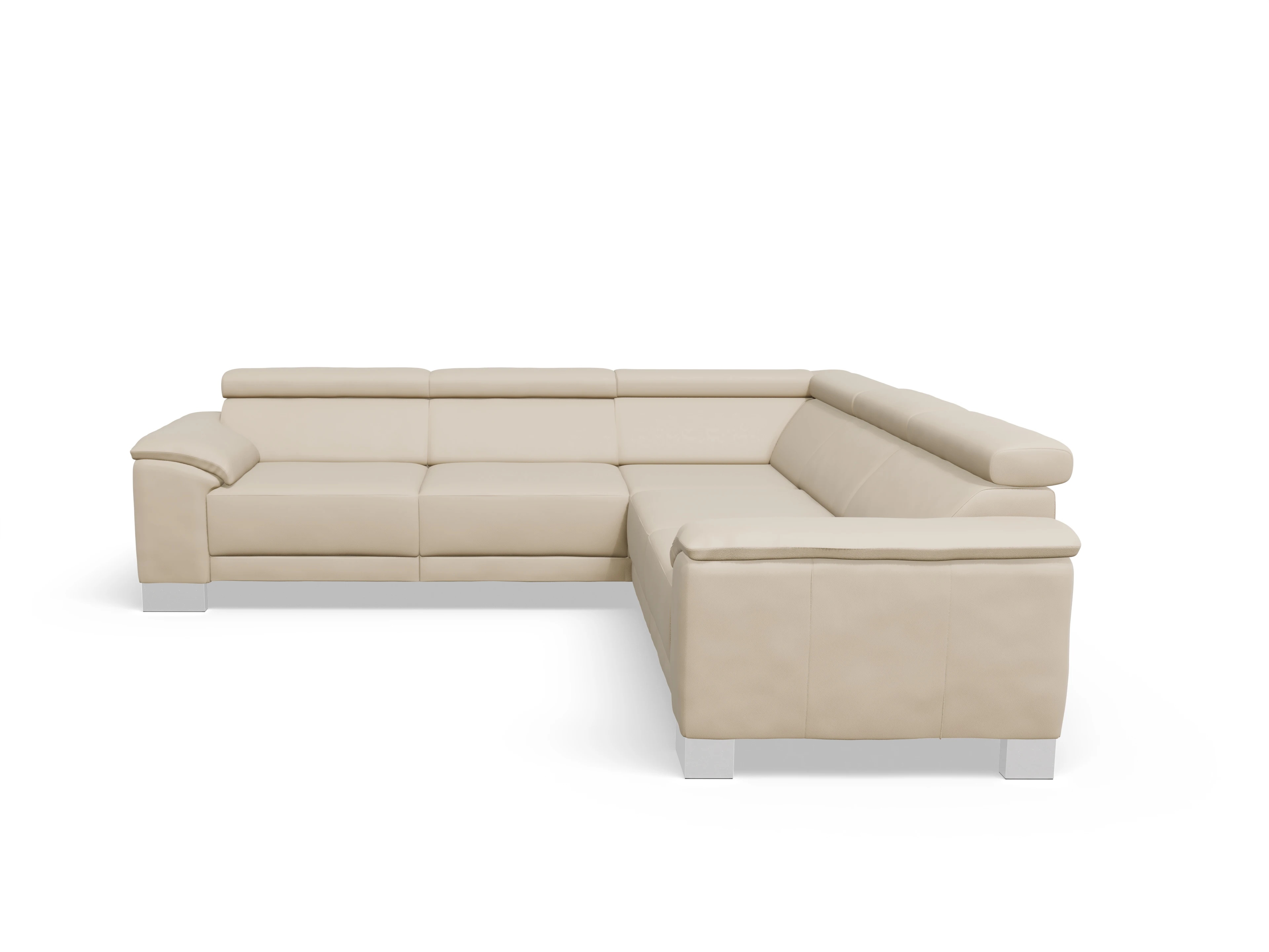 Ansicht des Produktes Antonio Ecksofa gleichschenklig in Leder Beige