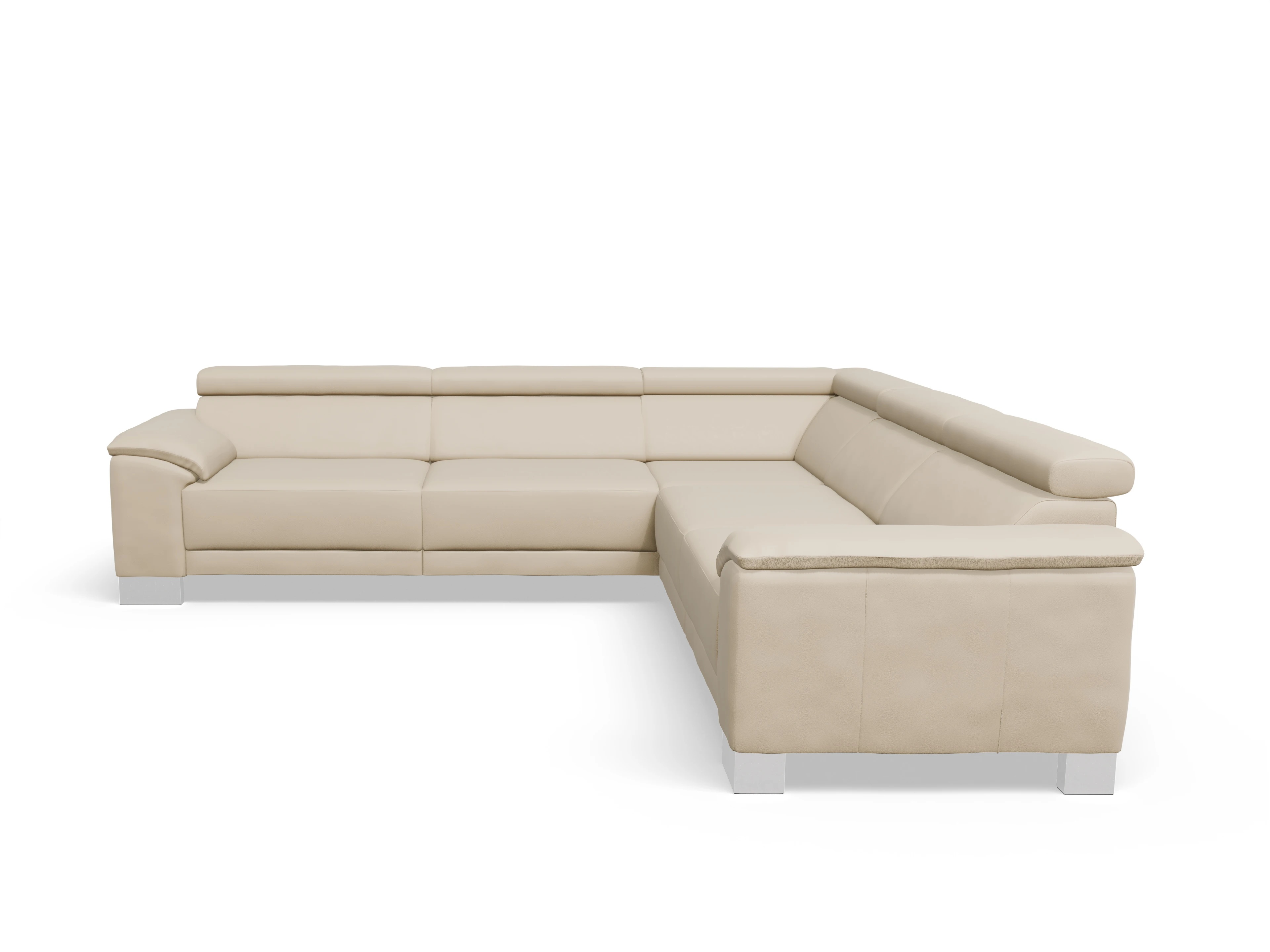 Antonio Ecksofa SPE Large Ansicht des Produktes Antonio Ecksofa gleichschenklig in Leder Beige