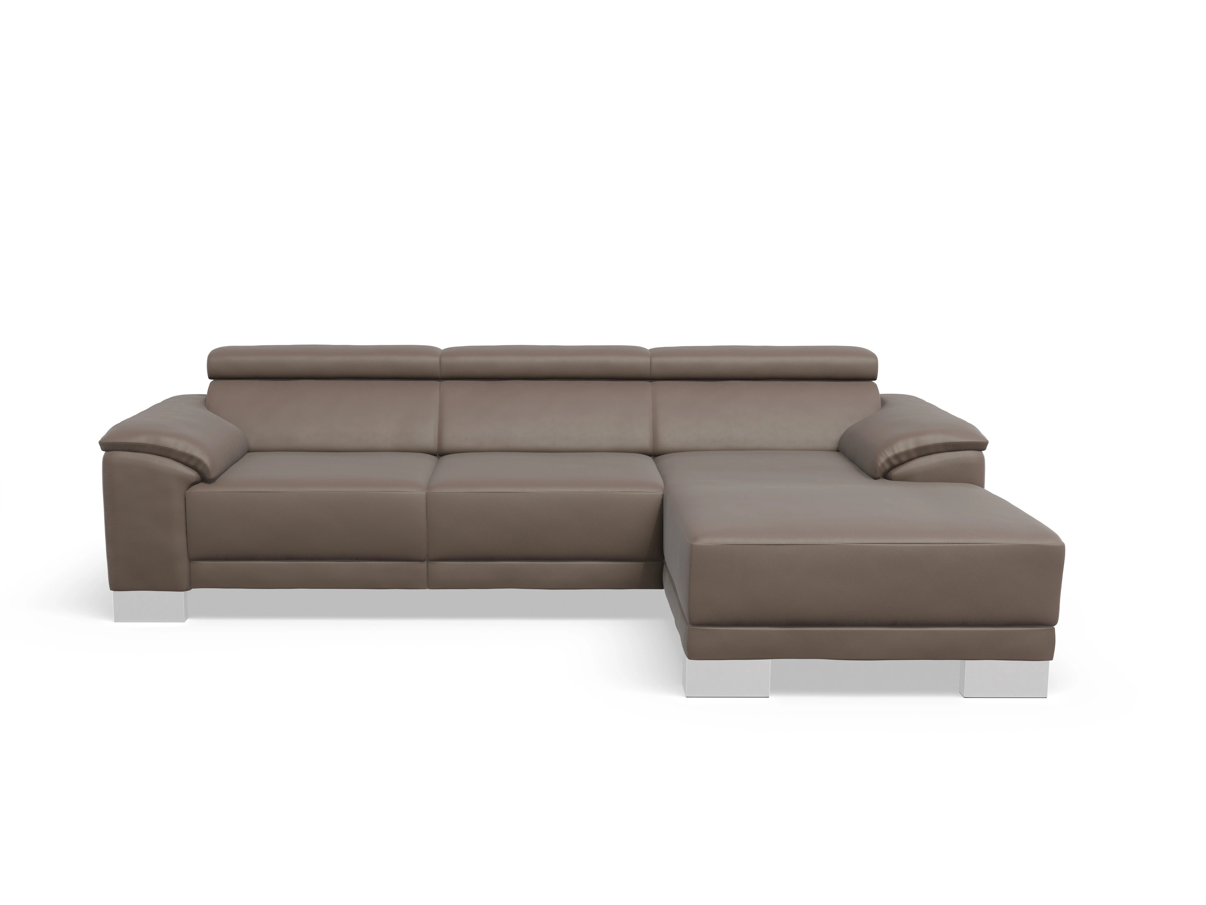 Antonio Ecksofa LO Medium R Ansicht des Produktes Antonio in Leder Braun
