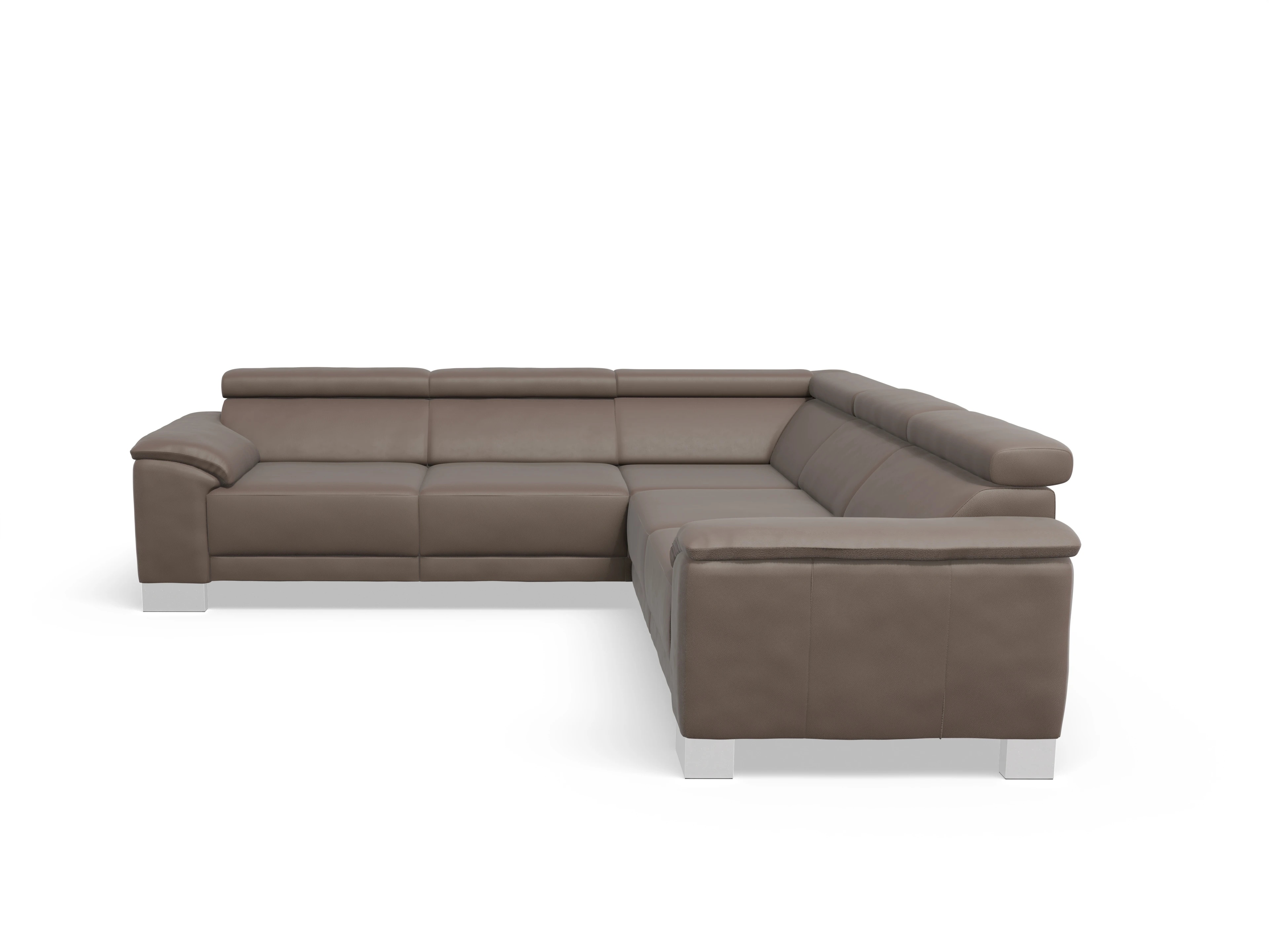 Ansicht des Produktes Antonio Ecksofa gleichschenklig in Leder Braun