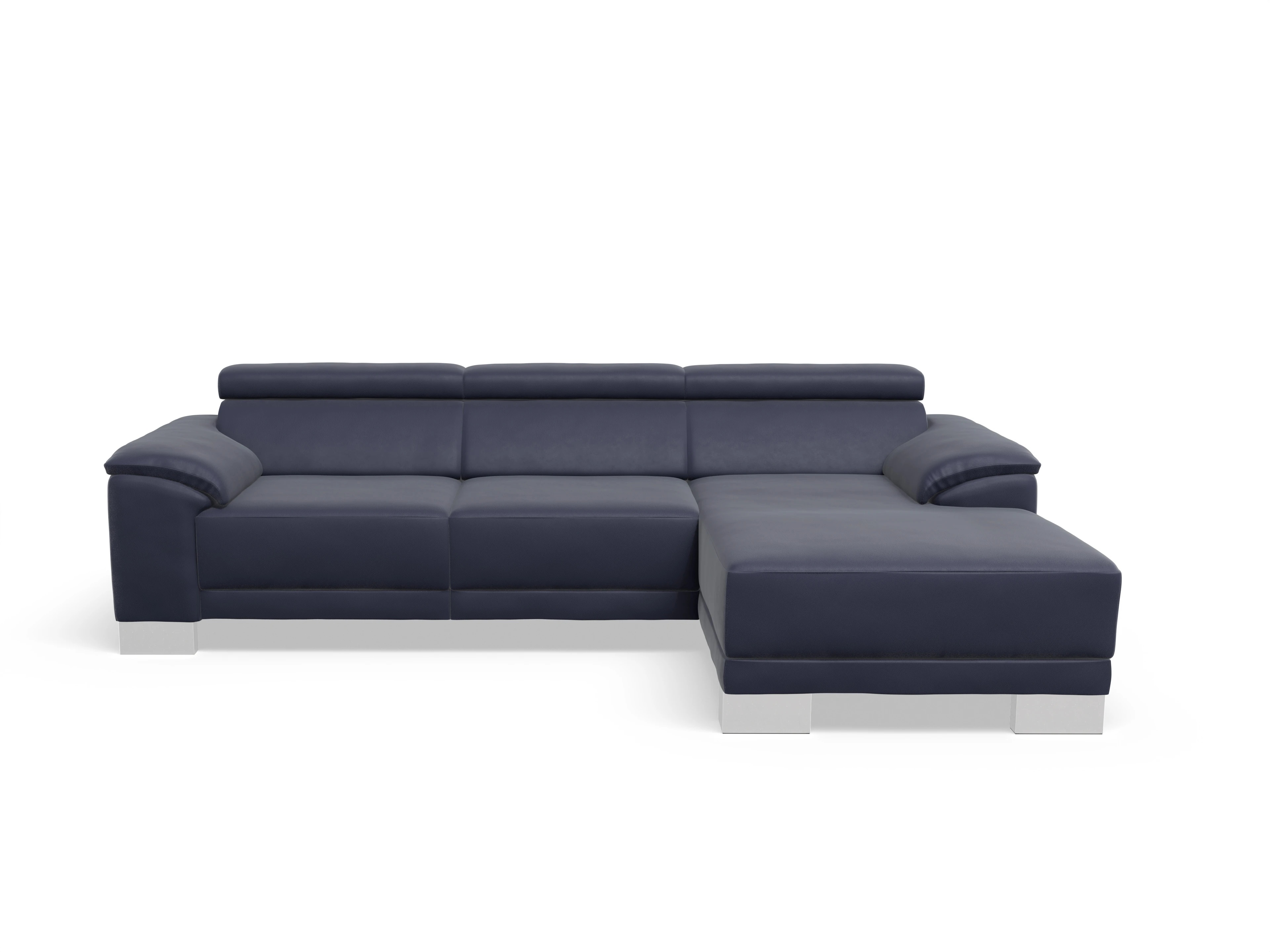 Antonio Ecksofa LO Medium R Ansicht des Produktes Antonio in Leder Blau