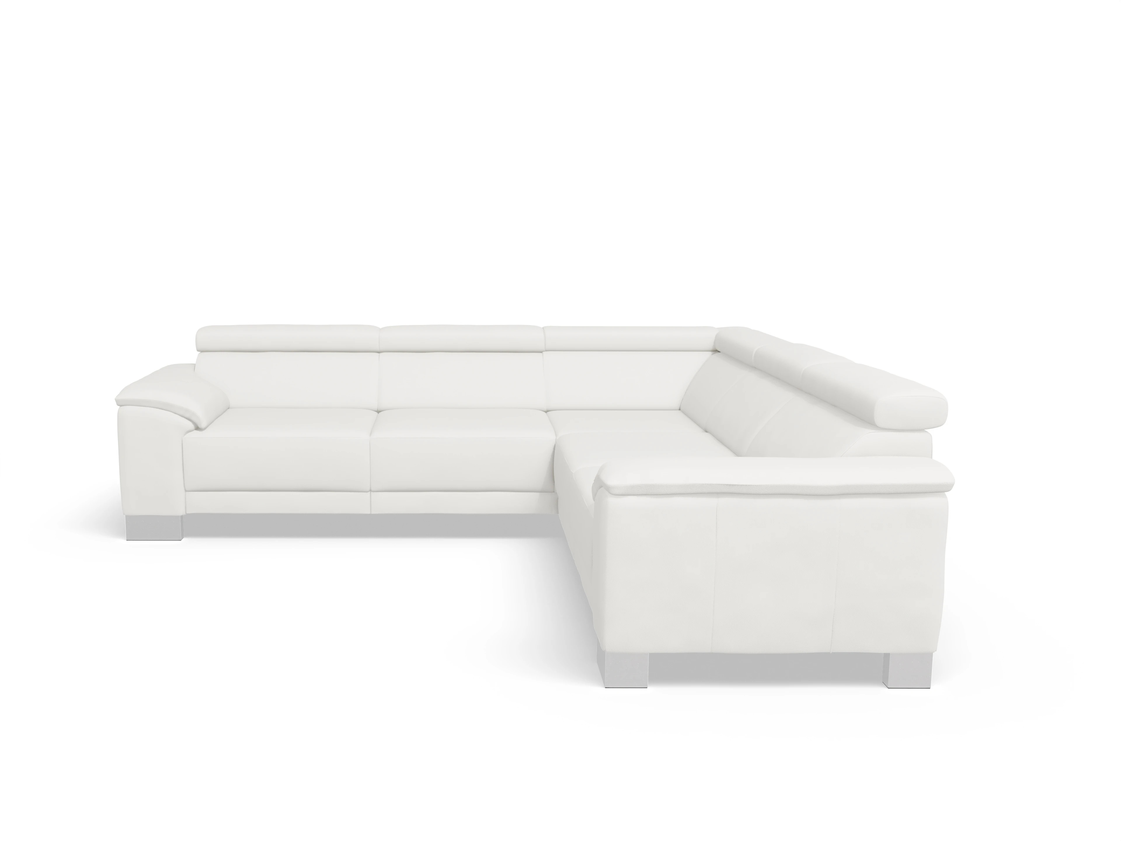 Ansicht des Produktes Antonio Ecksofa gleichschenklig in Leder Weiss