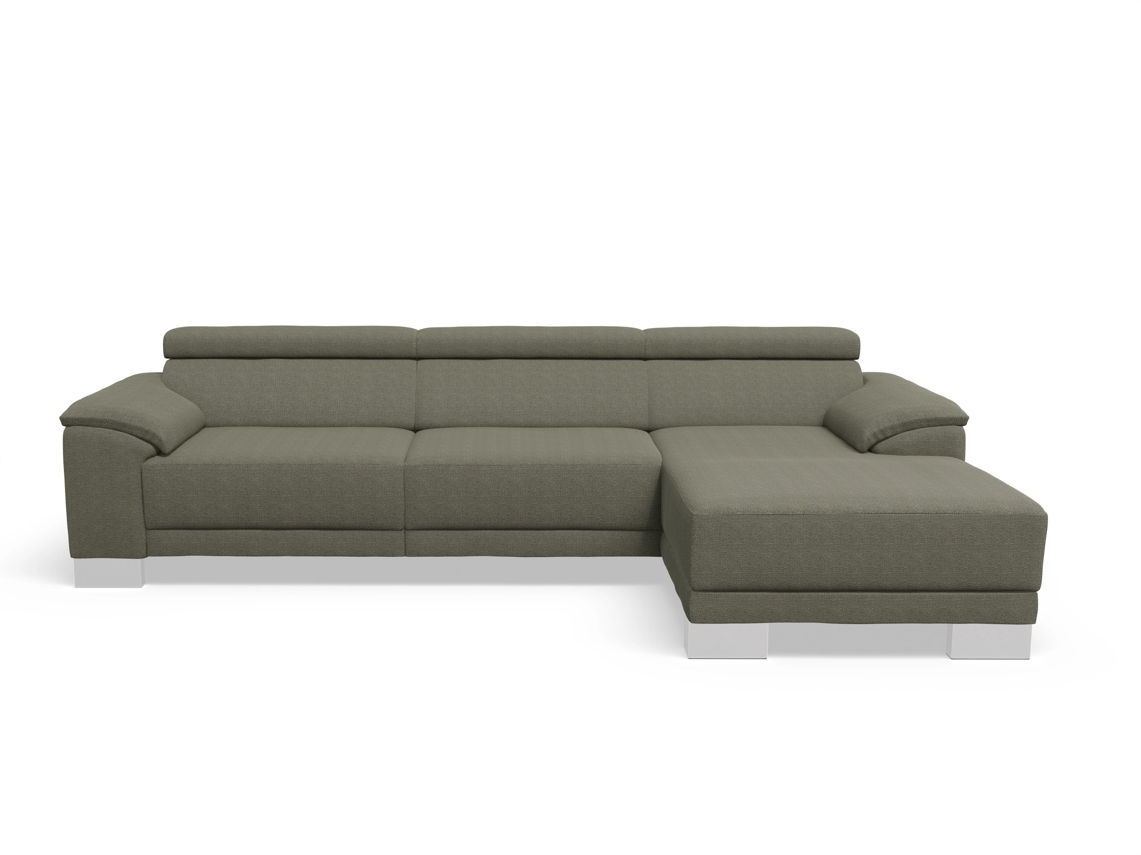 Ansicht des Produktes Antonio Ecksofa rechts Abschluss offen in Stoff Grau