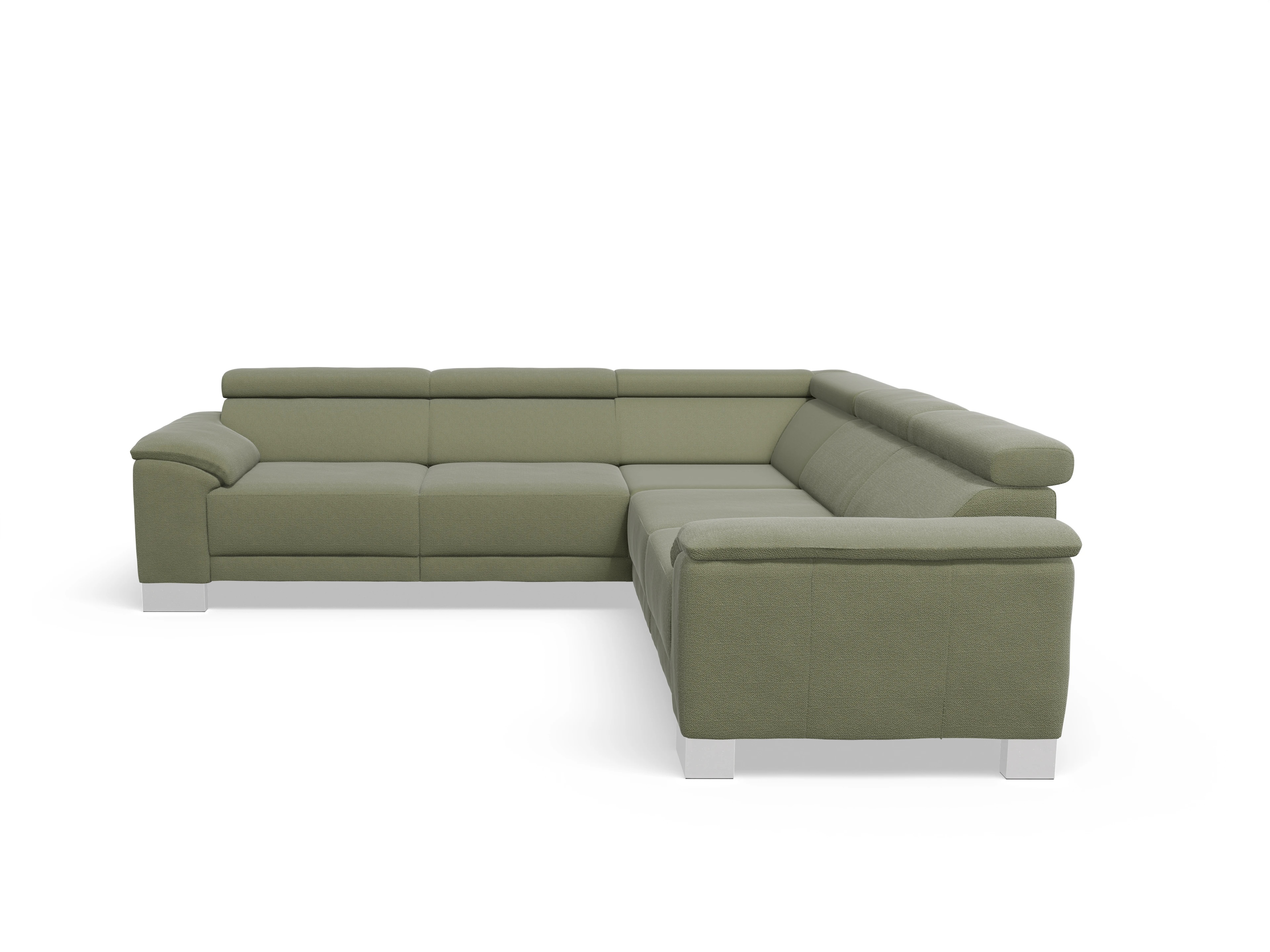 Ansicht des Produktes Antonio Ecksofa gleichschenklig in Stoff Grün
